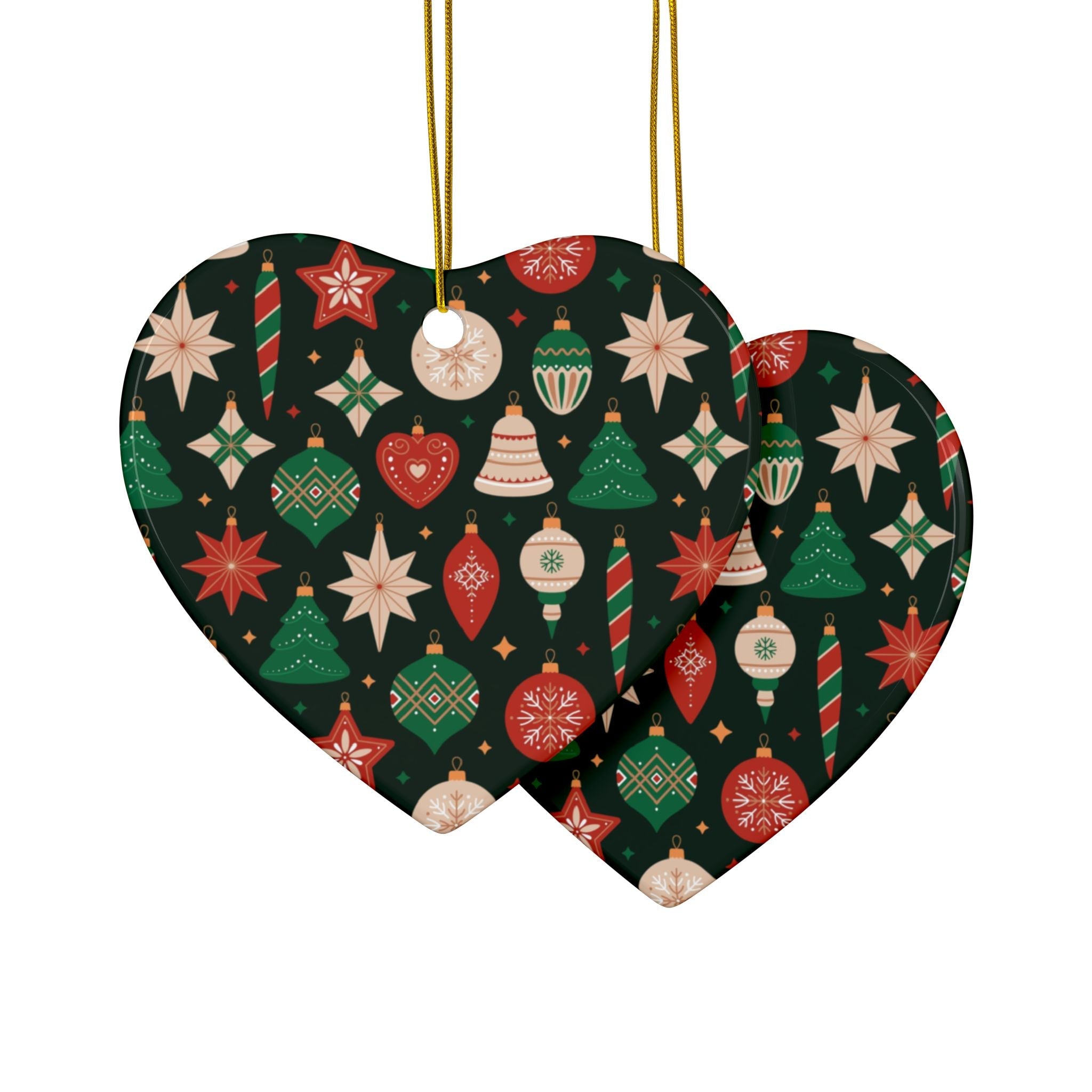 Ceramic Ornaments, 2 - Side Print, (1pc, 3pcs, 5pcs, 10pcs) - Love & Latte Co.