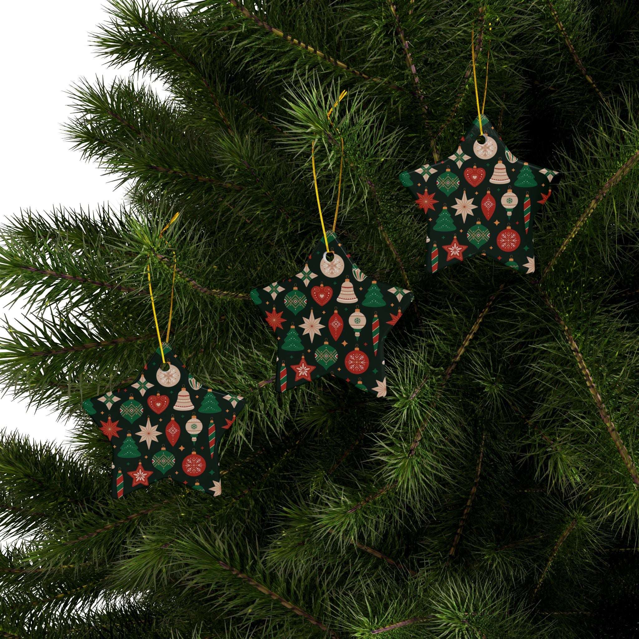 Ceramic Ornaments, 2 - Side Print, (1pc, 3pcs, 5pcs, 10pcs) - Love & Latte Co.