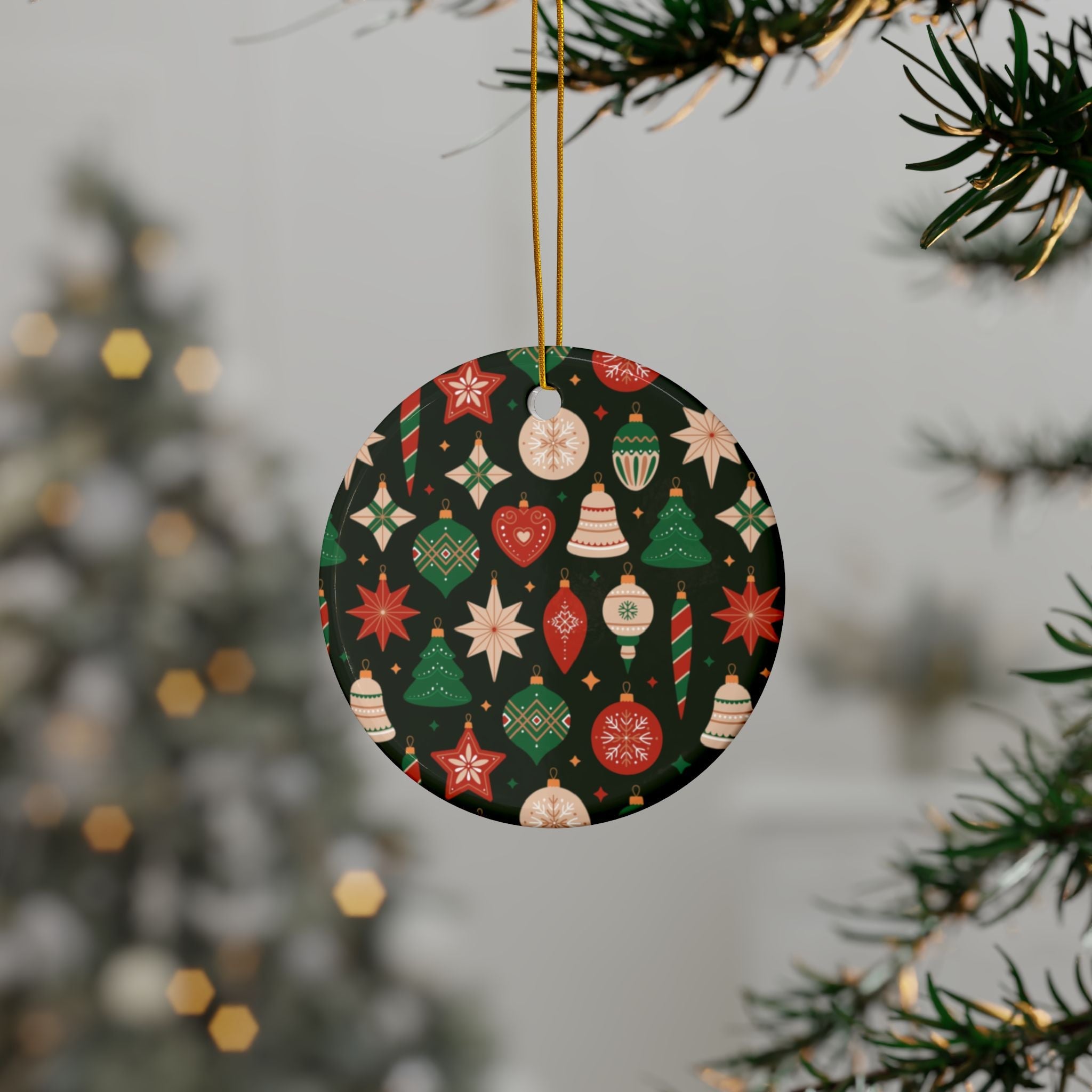 Ceramic Ornaments, 2 - Side Print, (1pc, 3pcs, 5pcs, 10pcs) - Love & Latte Co.