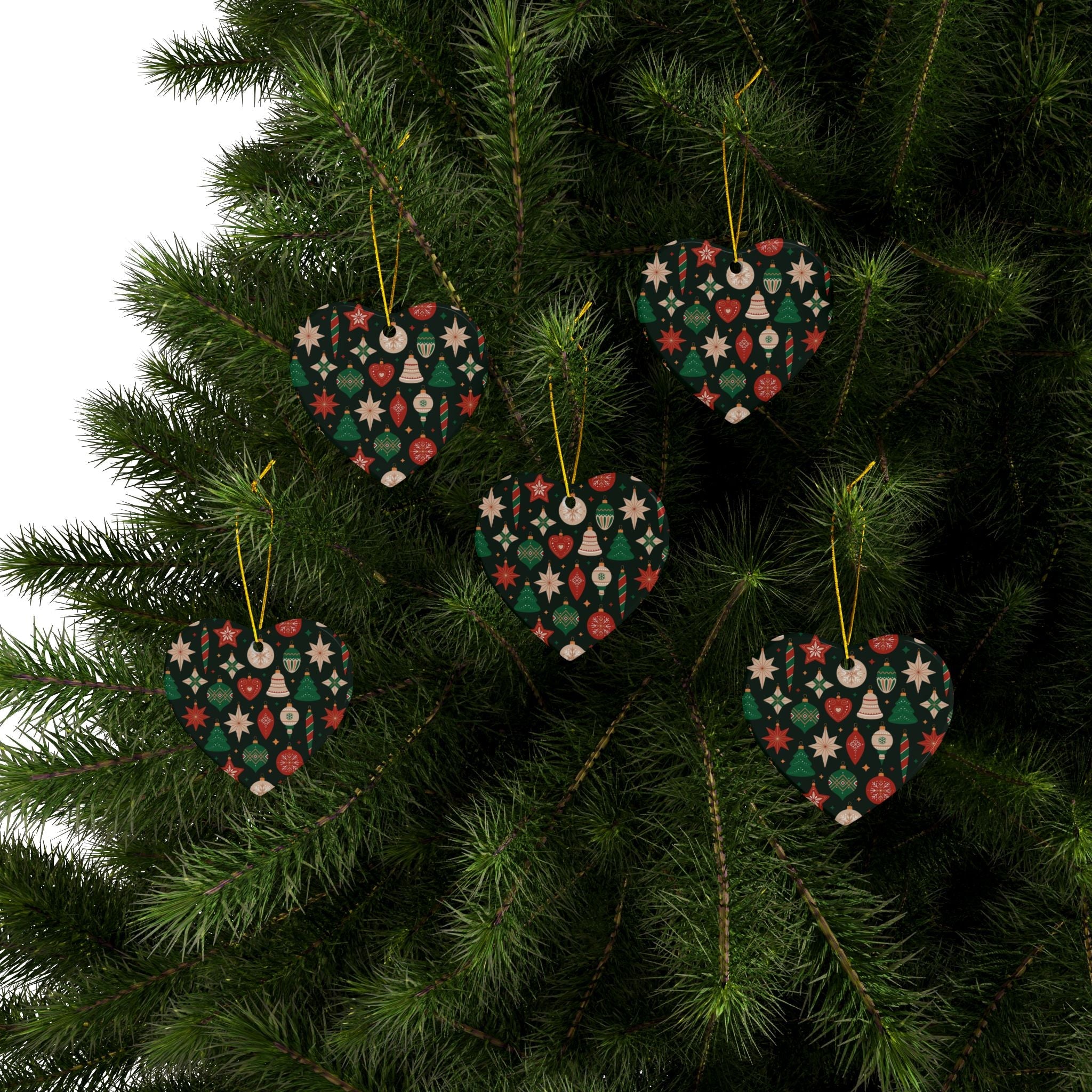 Ceramic Ornaments, 2 - Side Print, (1pc, 3pcs, 5pcs, 10pcs) - Love & Latte Co.