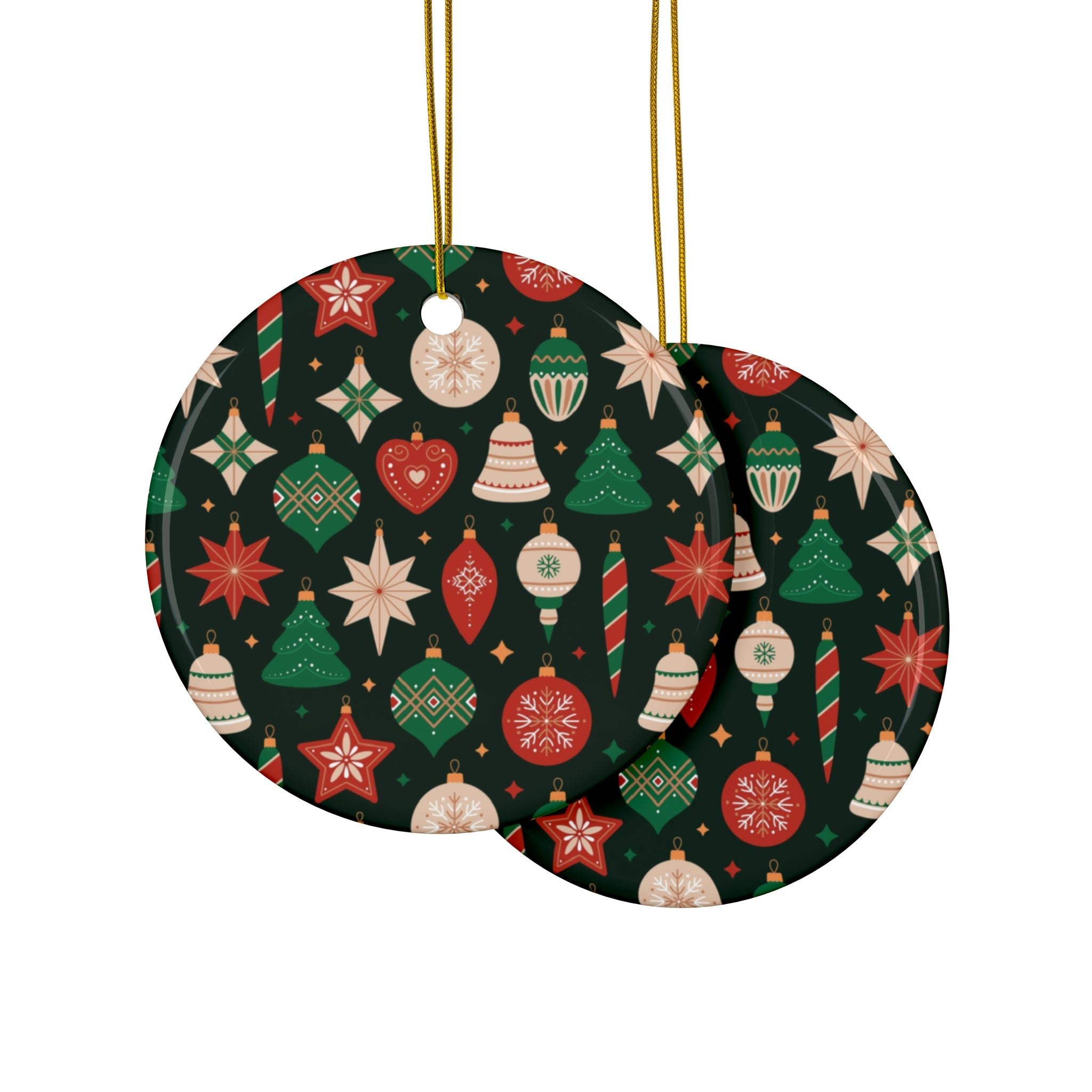 Ceramic Ornaments, 2 - Side Print, (1pc, 3pcs, 5pcs, 10pcs) - Love & Latte Co.