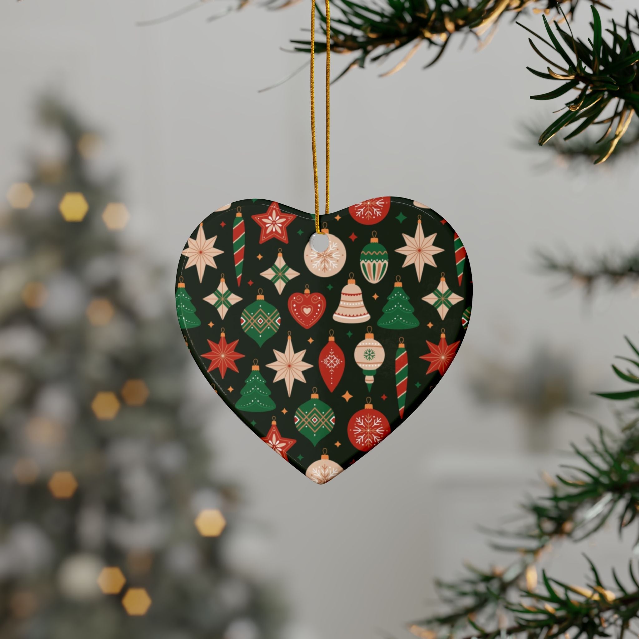 Ceramic Ornaments, 2 - Side Print, (1pc, 3pcs, 5pcs, 10pcs) - Love & Latte Co.