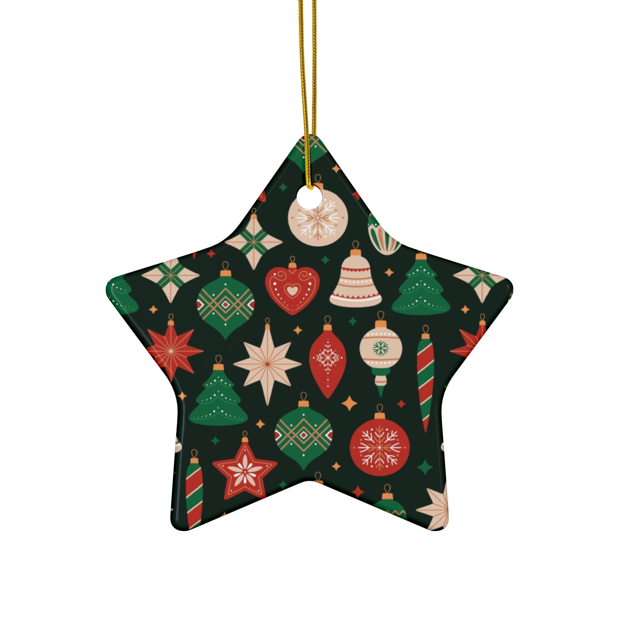 Ceramic Ornaments, 2 - Side Print, (1pc, 3pcs, 5pcs, 10pcs) - Love & Latte Co.