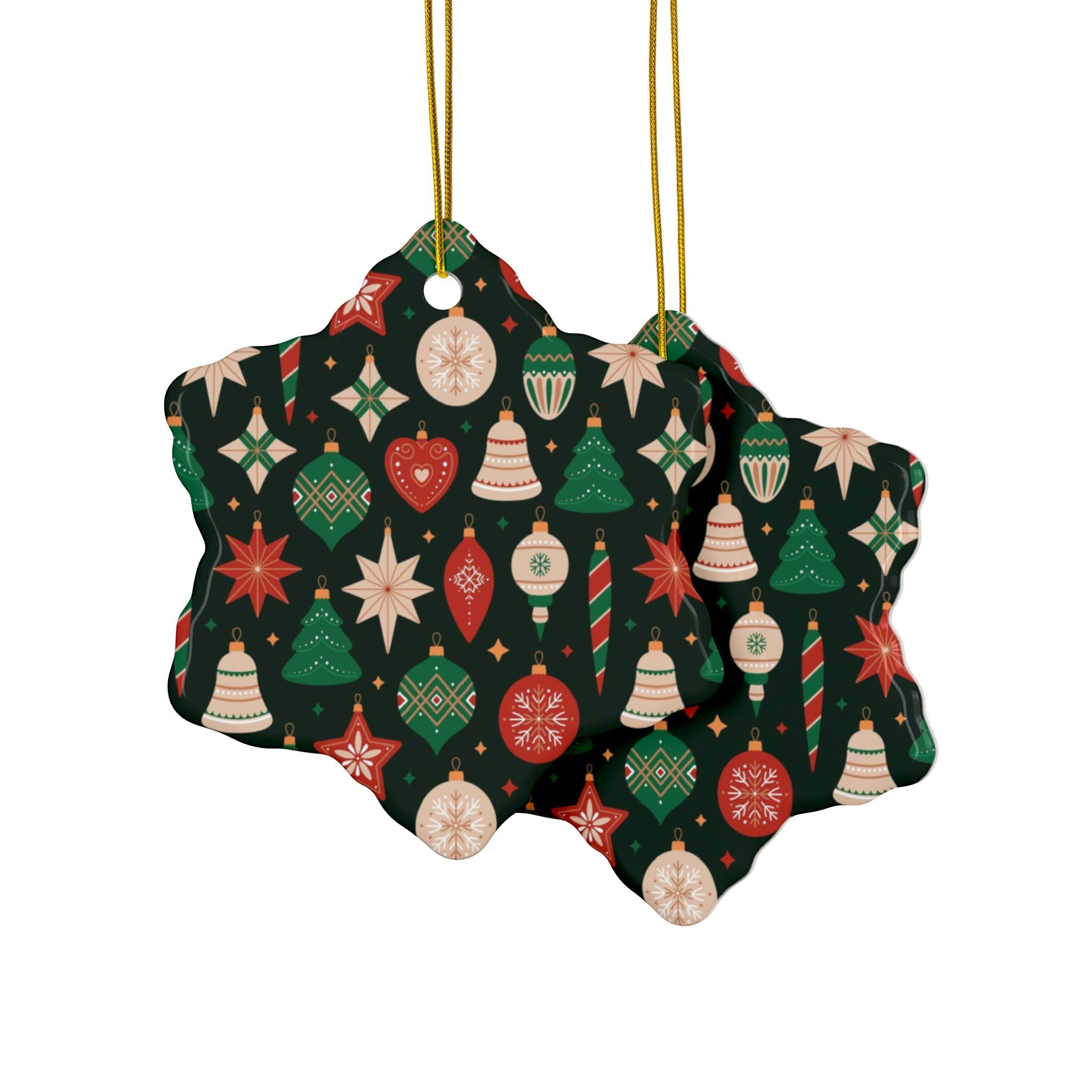 Ceramic Ornaments, 2 - Side Print, (1pc, 3pcs, 5pcs, 10pcs) - Love & Latte Co.