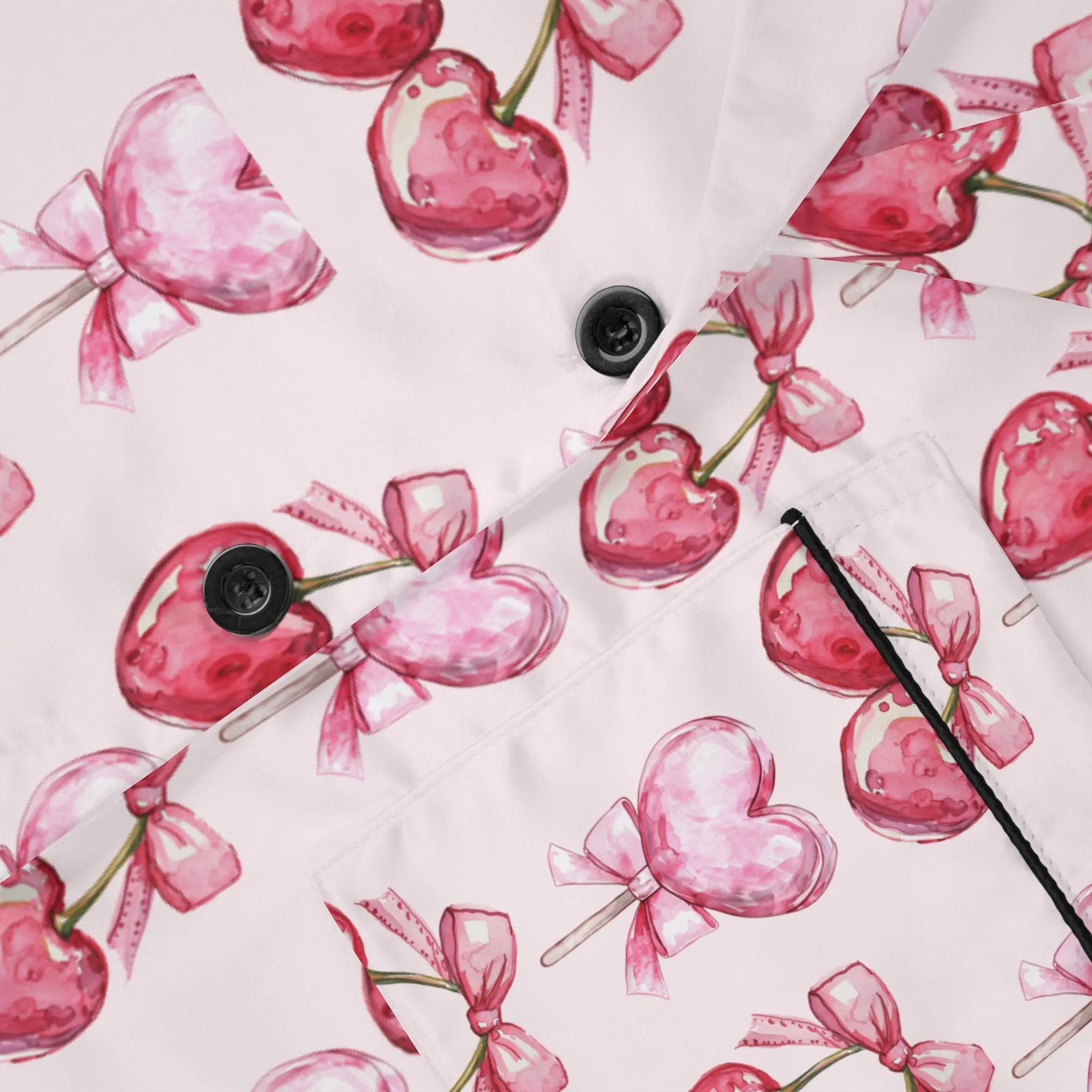 Cherry Crush satin pajamas - Love & Latte Co.