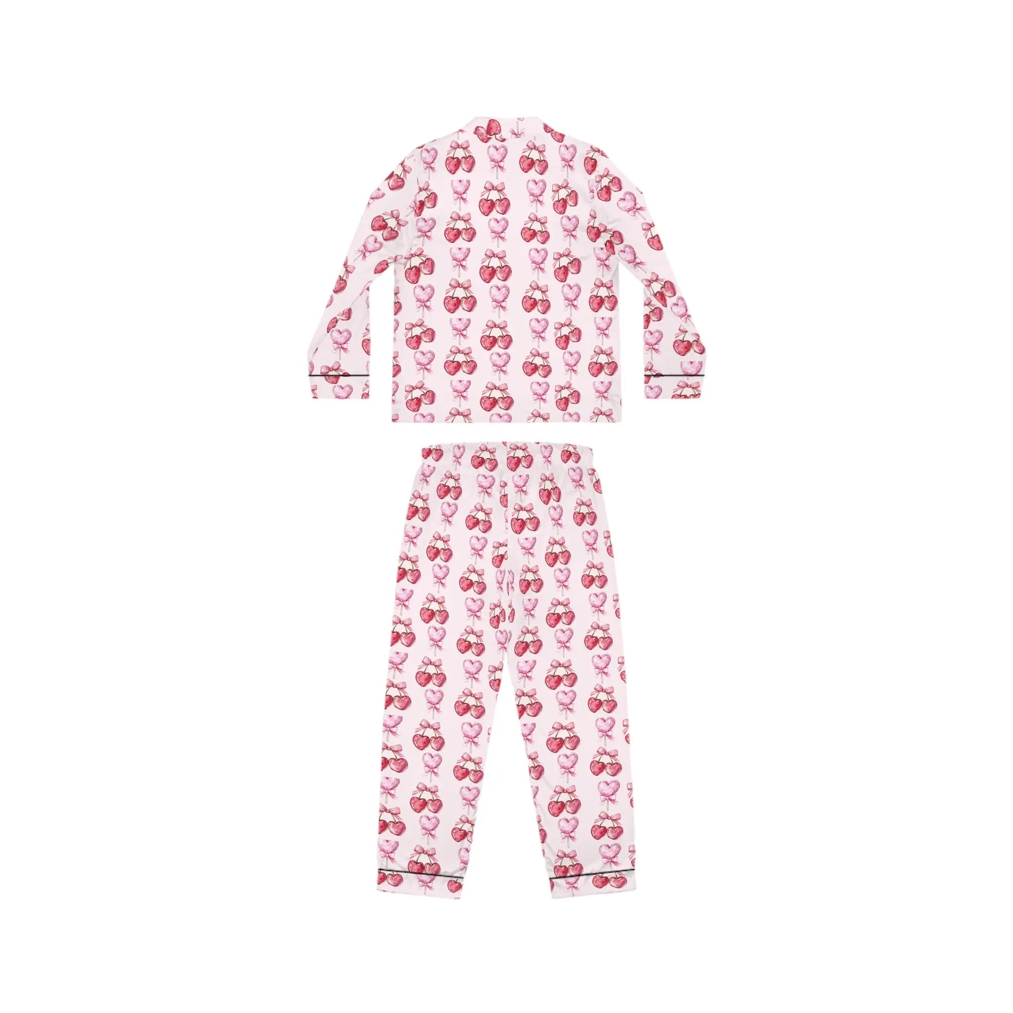 Cherry Crush satin pajamas - Love & Latte Co.