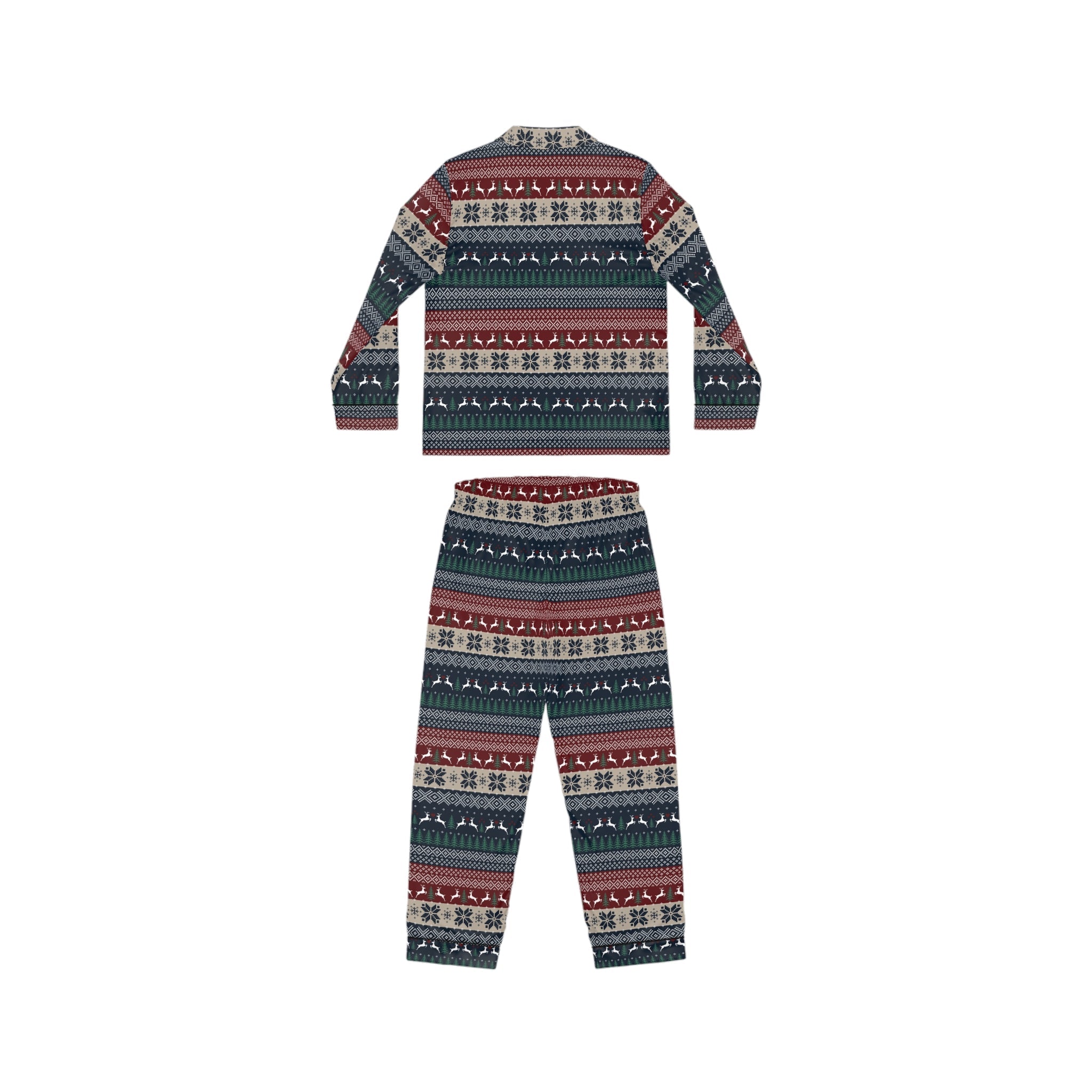 Christmas Pajama Set for Women – Soft Satin Sleepwear for Cozy Nights :Velvet Snow Pajamas - Love & Latte Co.