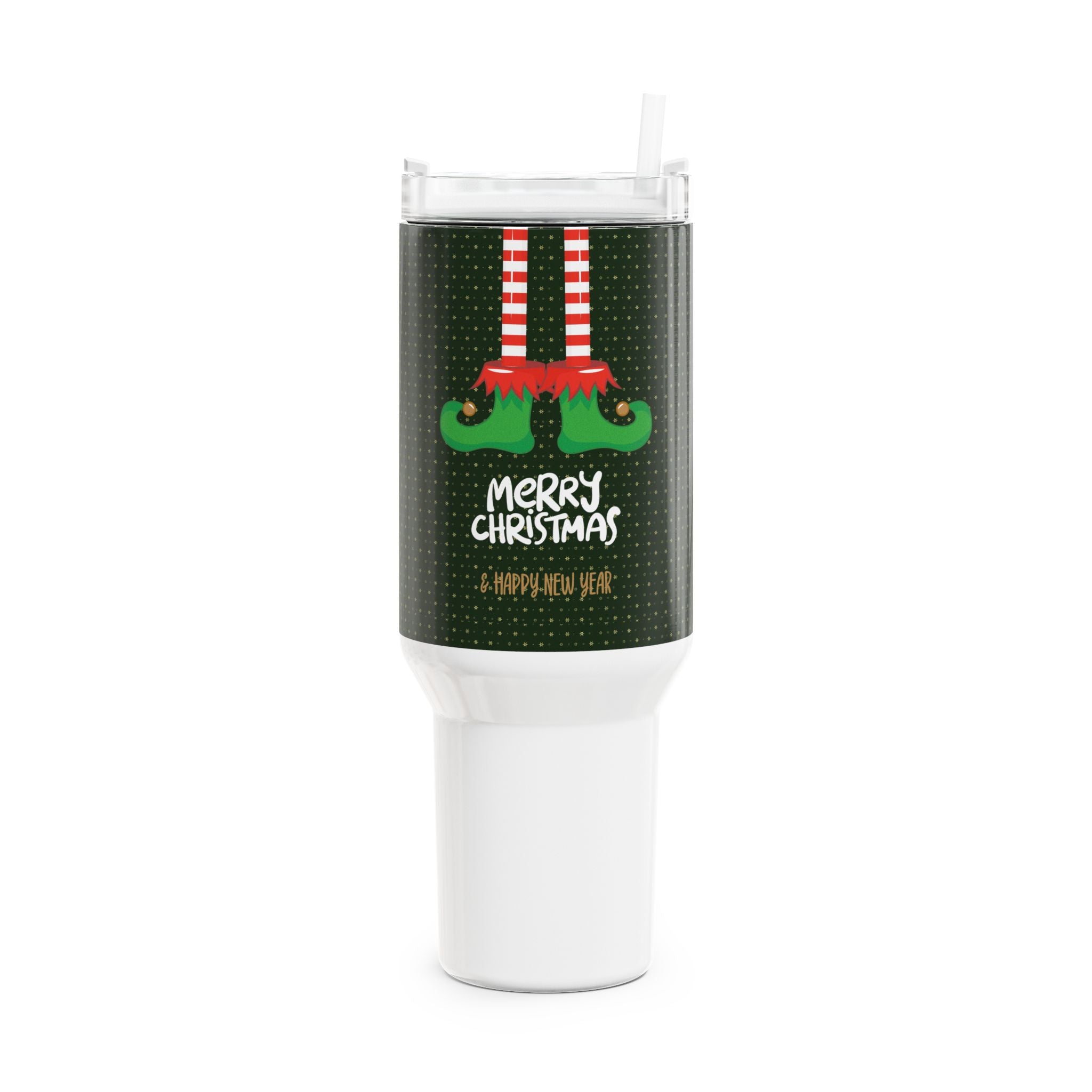 Christmas Themed Tumbler - 40oz Holiday Drinkware with Merry Christmas Design - Love & Latte Co.