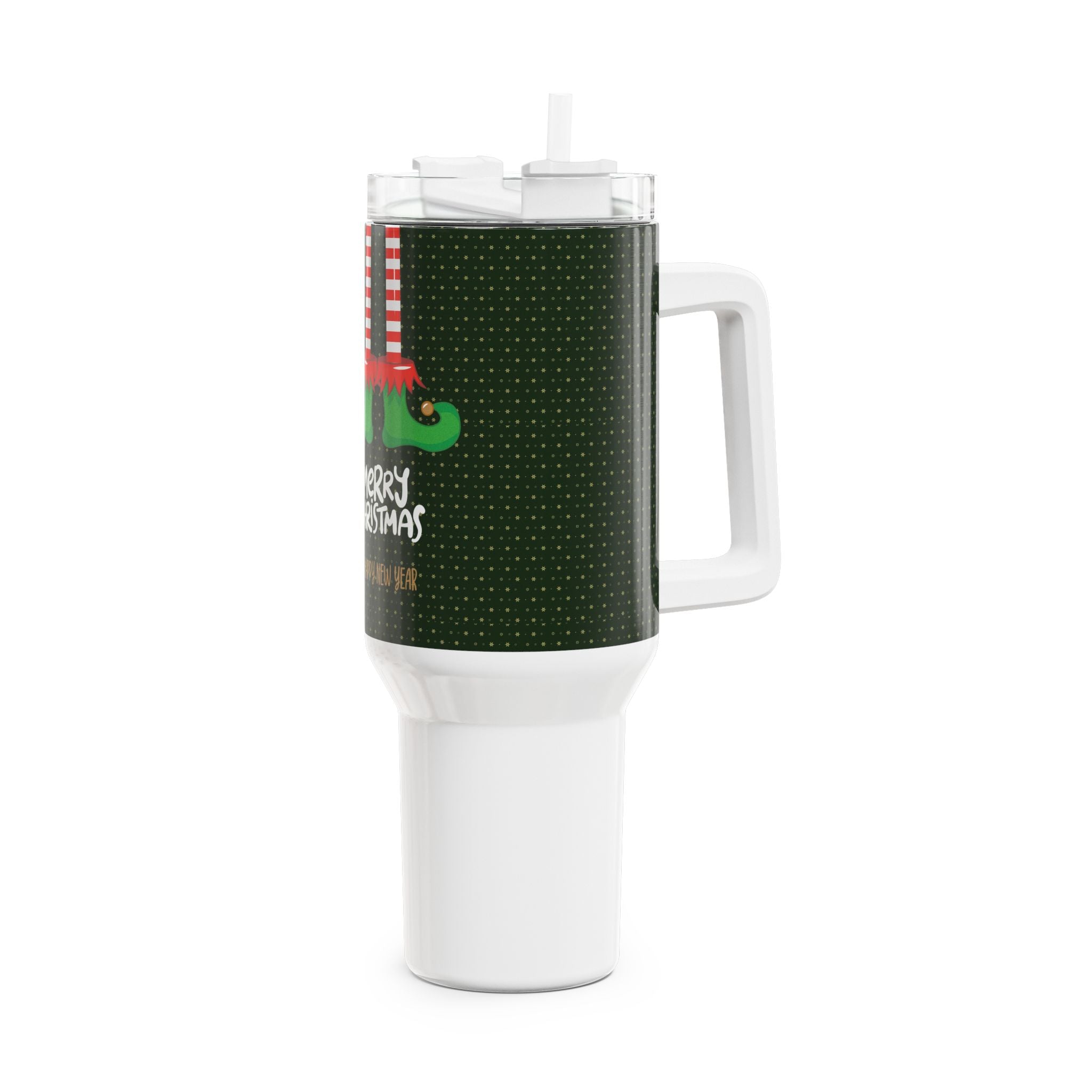 Christmas Themed Tumbler - 40oz Holiday Drinkware with Merry Christmas Design - Love & Latte Co.