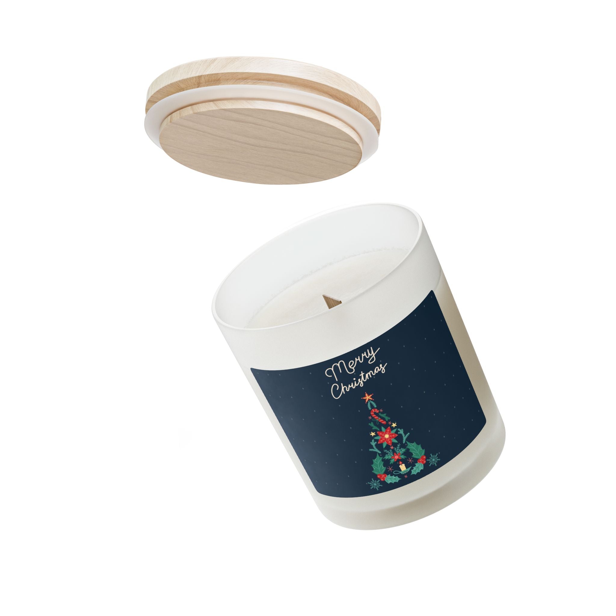 Christmas Tree Frosted Glass Candle - 11oz - Love & Latte Co.