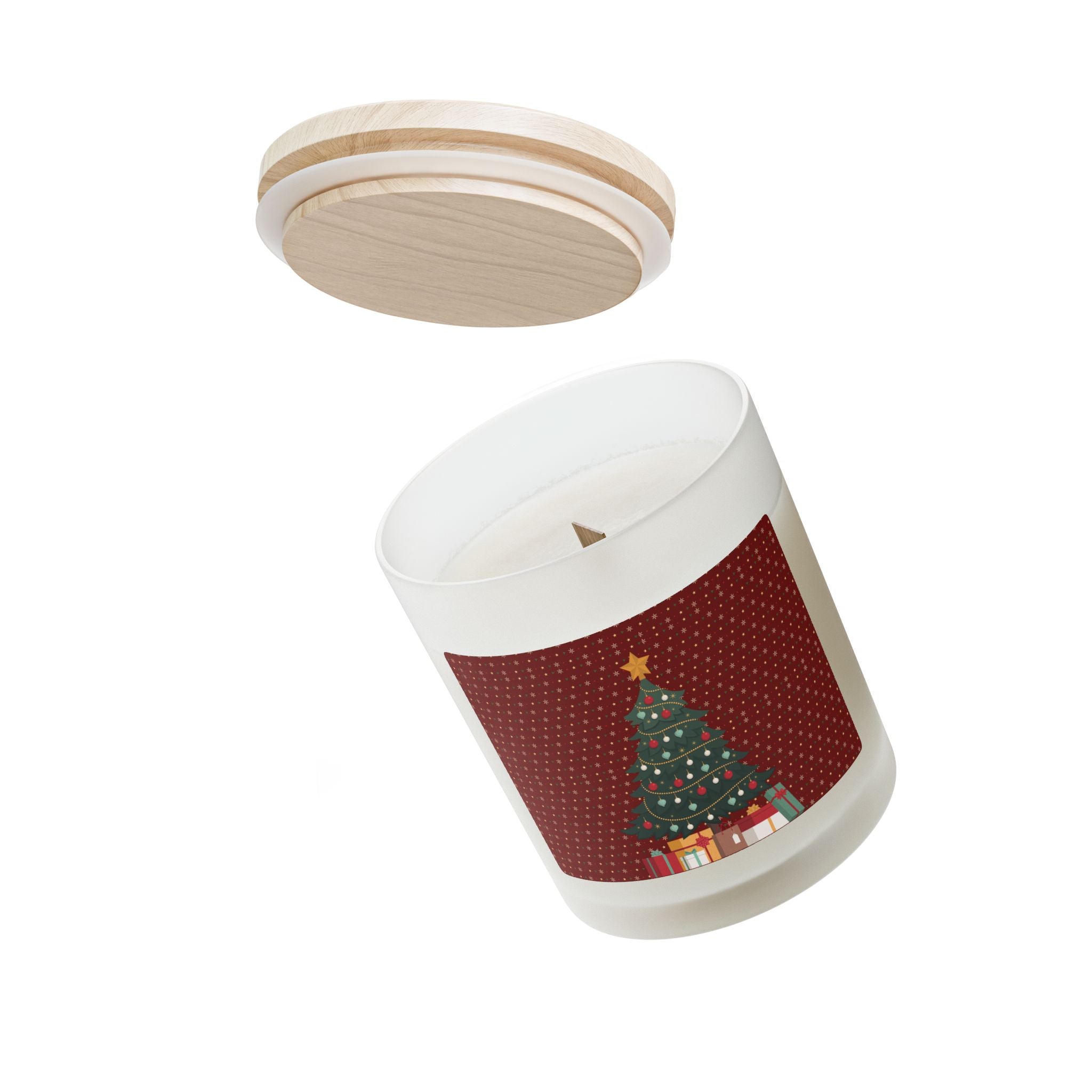 Christmas Tree Scented Candle - 11oz Frosted Glass - Love & Latte Co.