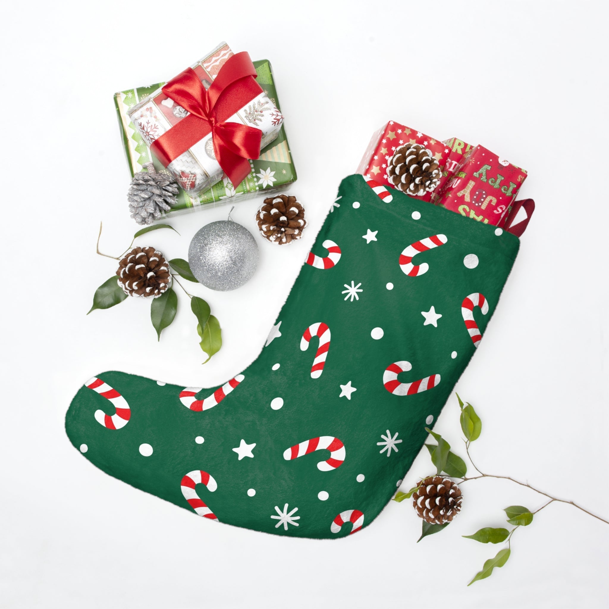 Classic Christmas Stocking – Soft Fleece Holiday Gift Holder - Love & Latte Co.