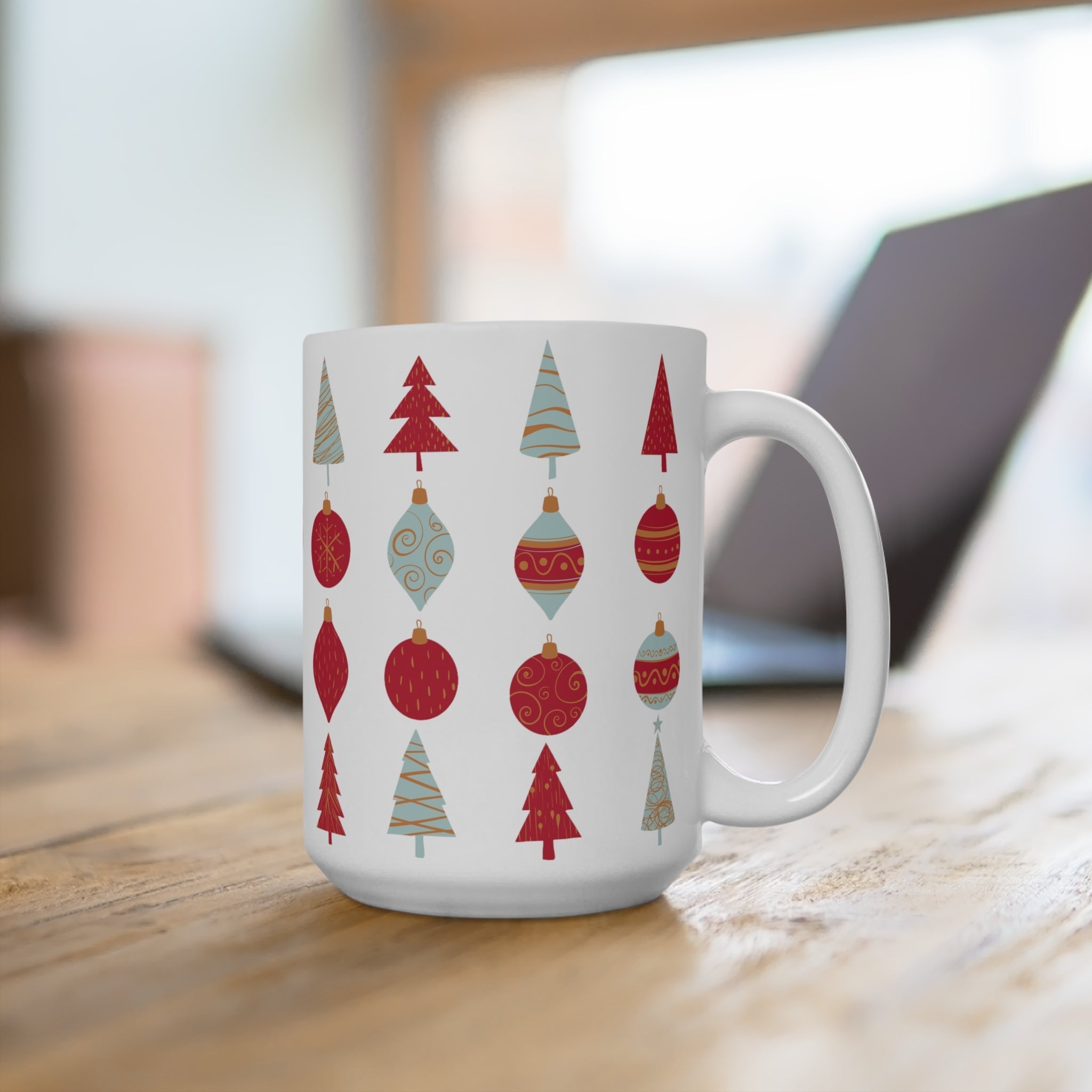 Cozy Cabin Christmas Cup – 15oz Holiday Ceramic Mug | Festive Coffee & Tea Gift for the Season - Love & Latte Co.
