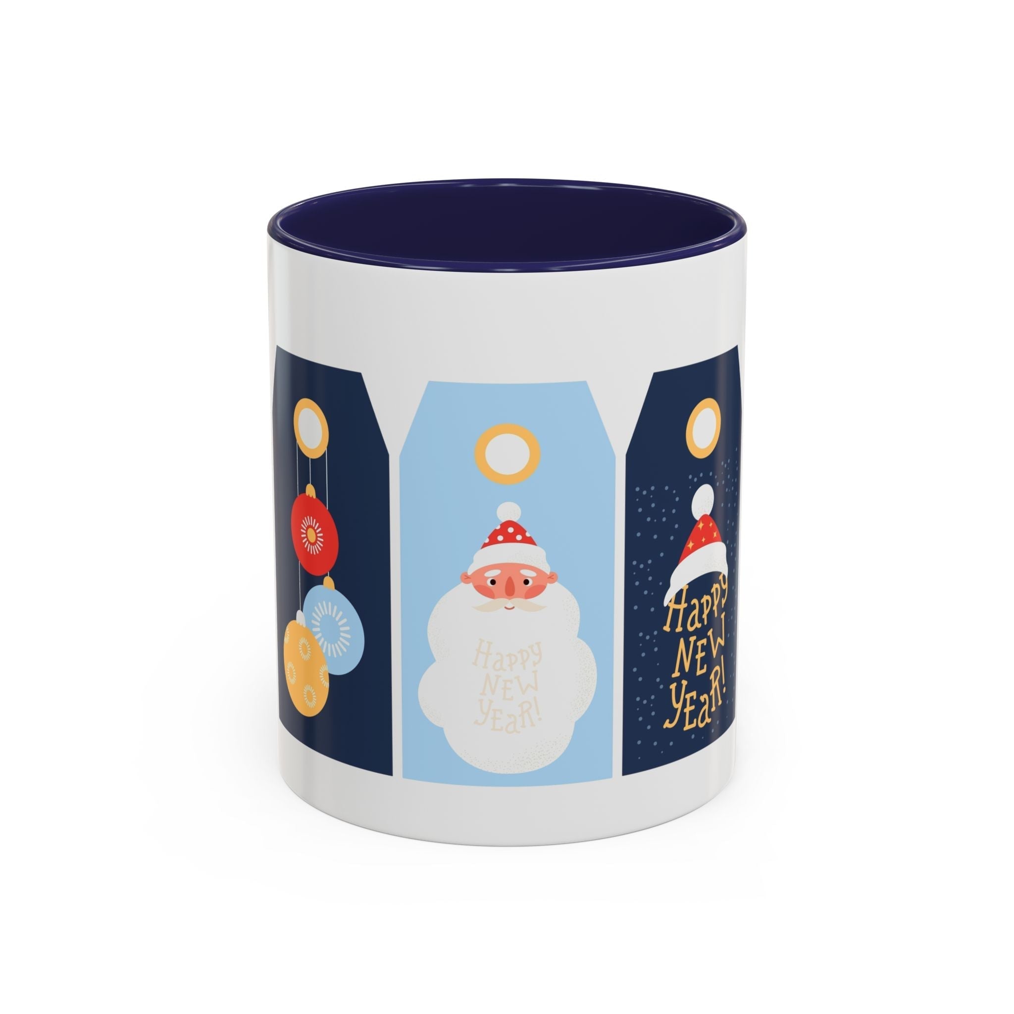 Cozy Cabin Christmas Cup – Festive Holiday Coffee Mug with Santa & Gifts Design | 15oz Ceramic Mug,