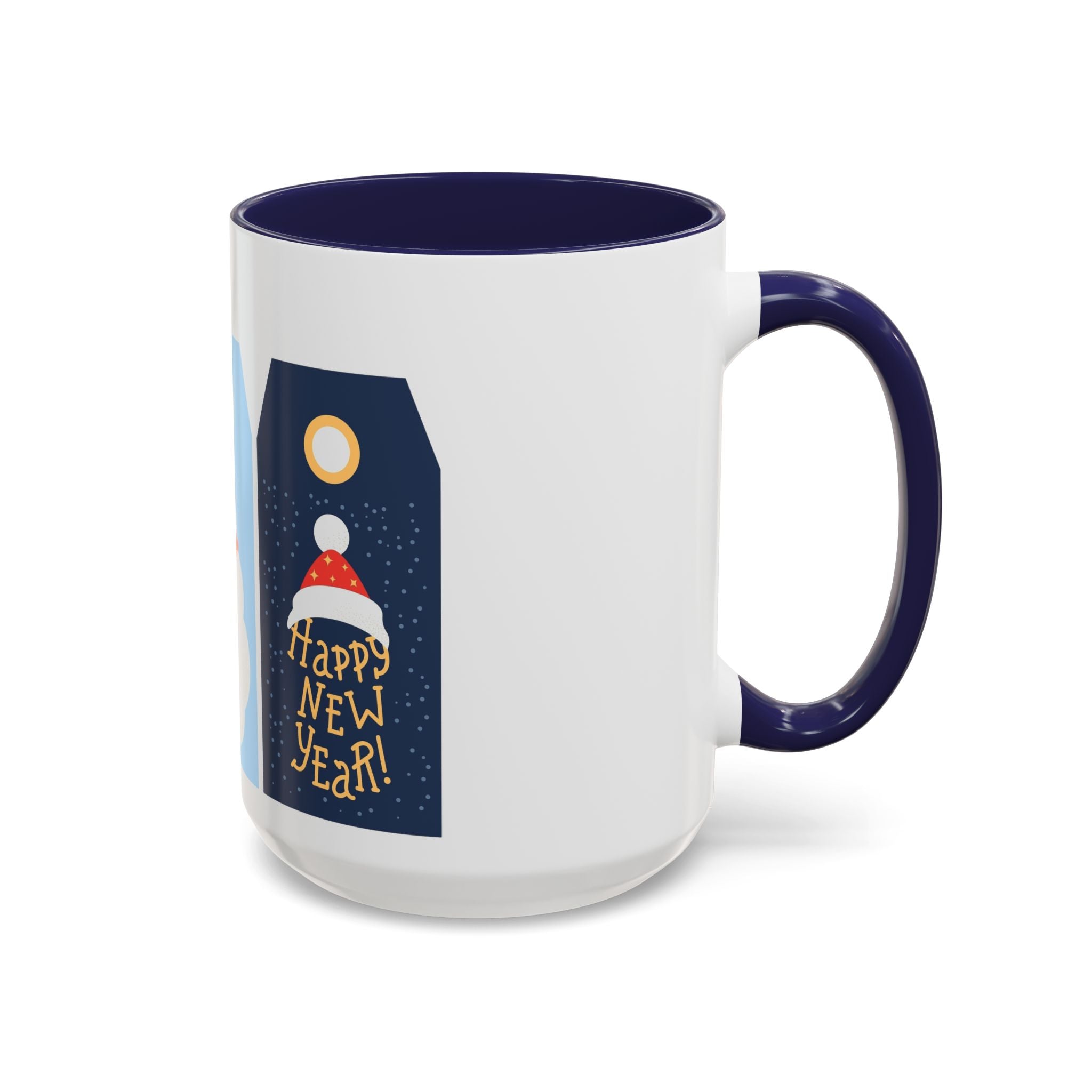 Cozy Cabin Christmas Cup – Festive Holiday Coffee Mug with Santa & Gifts Design | 15oz Ceramic Mug,