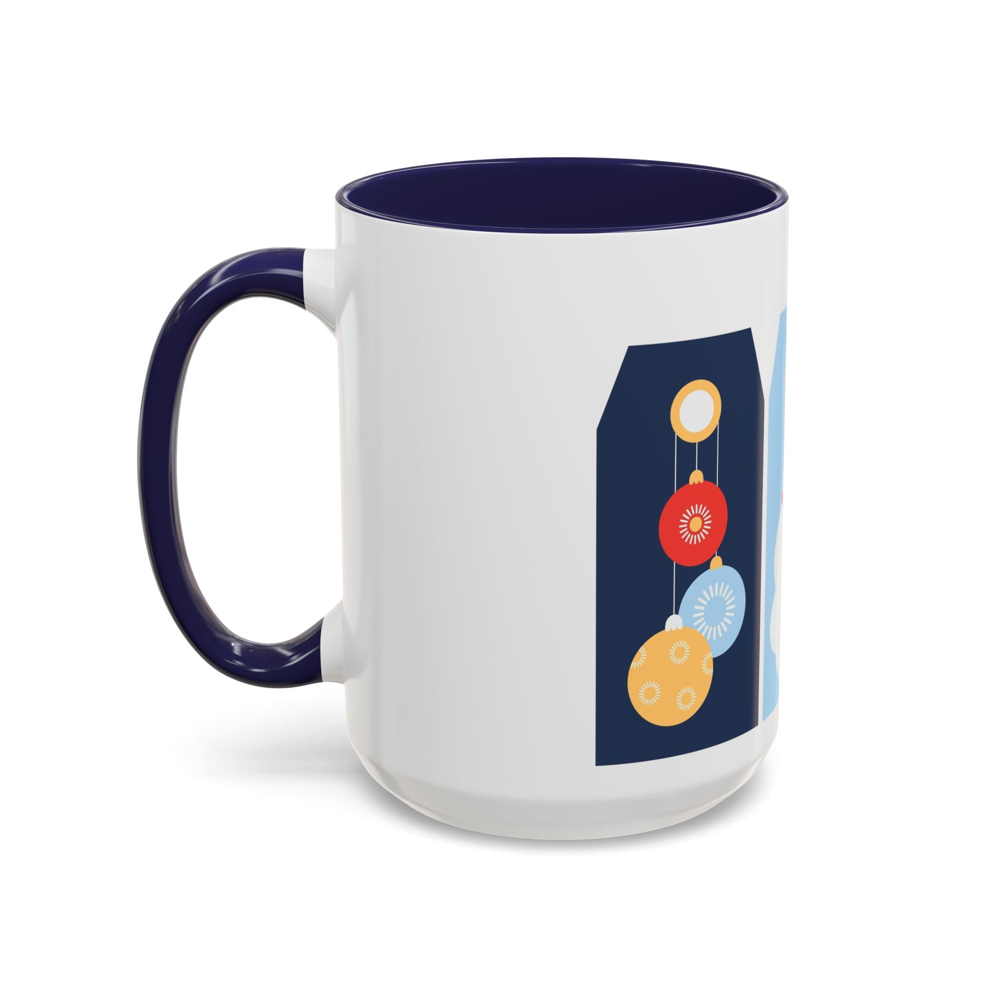 Cozy Cabin Christmas Cup – Festive Holiday Coffee Mug with Santa & Gifts Design | 15oz Ceramic Mug,