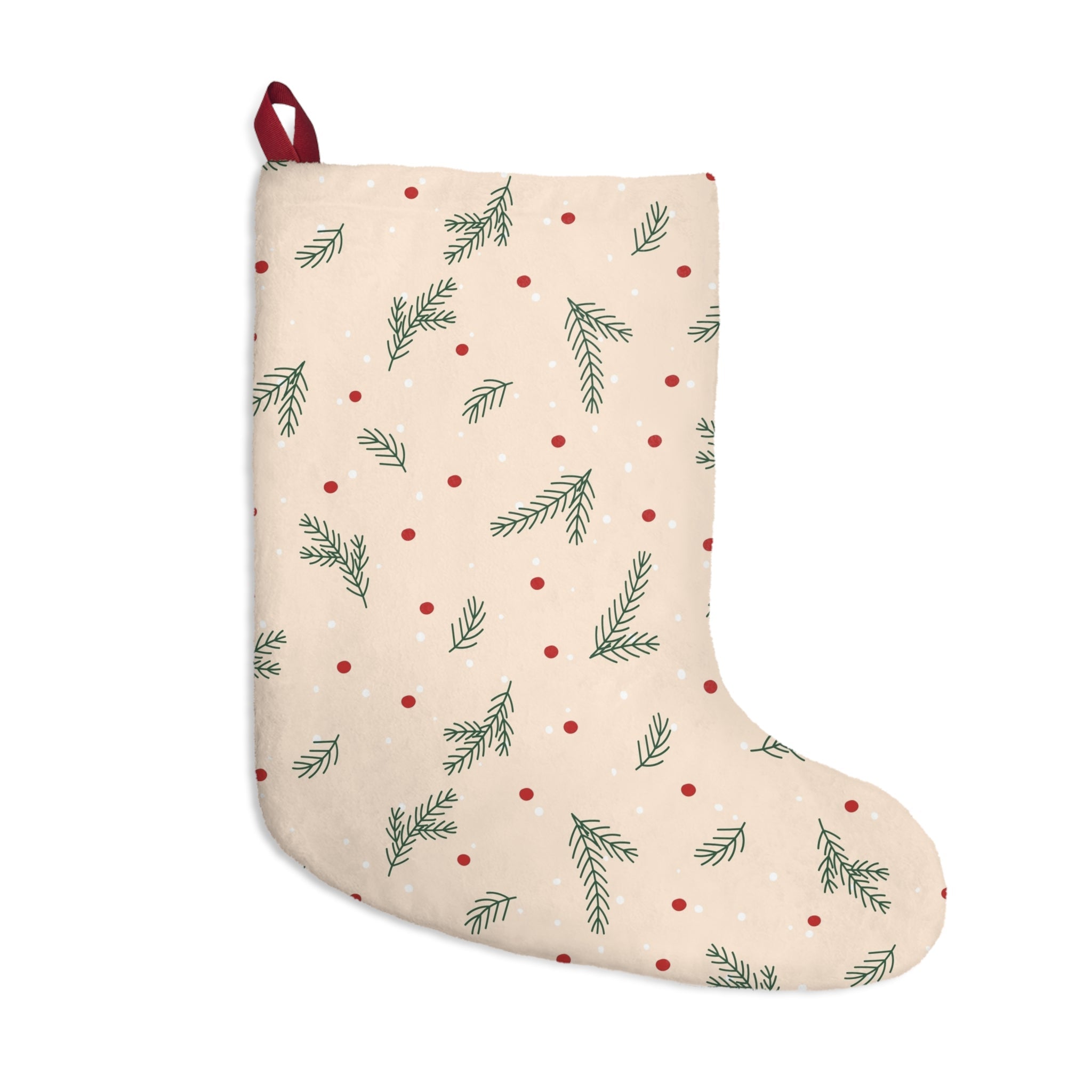 Cozy Christmas Stocking – Plush Holiday Fireplace Décor - Love & Latte Co.