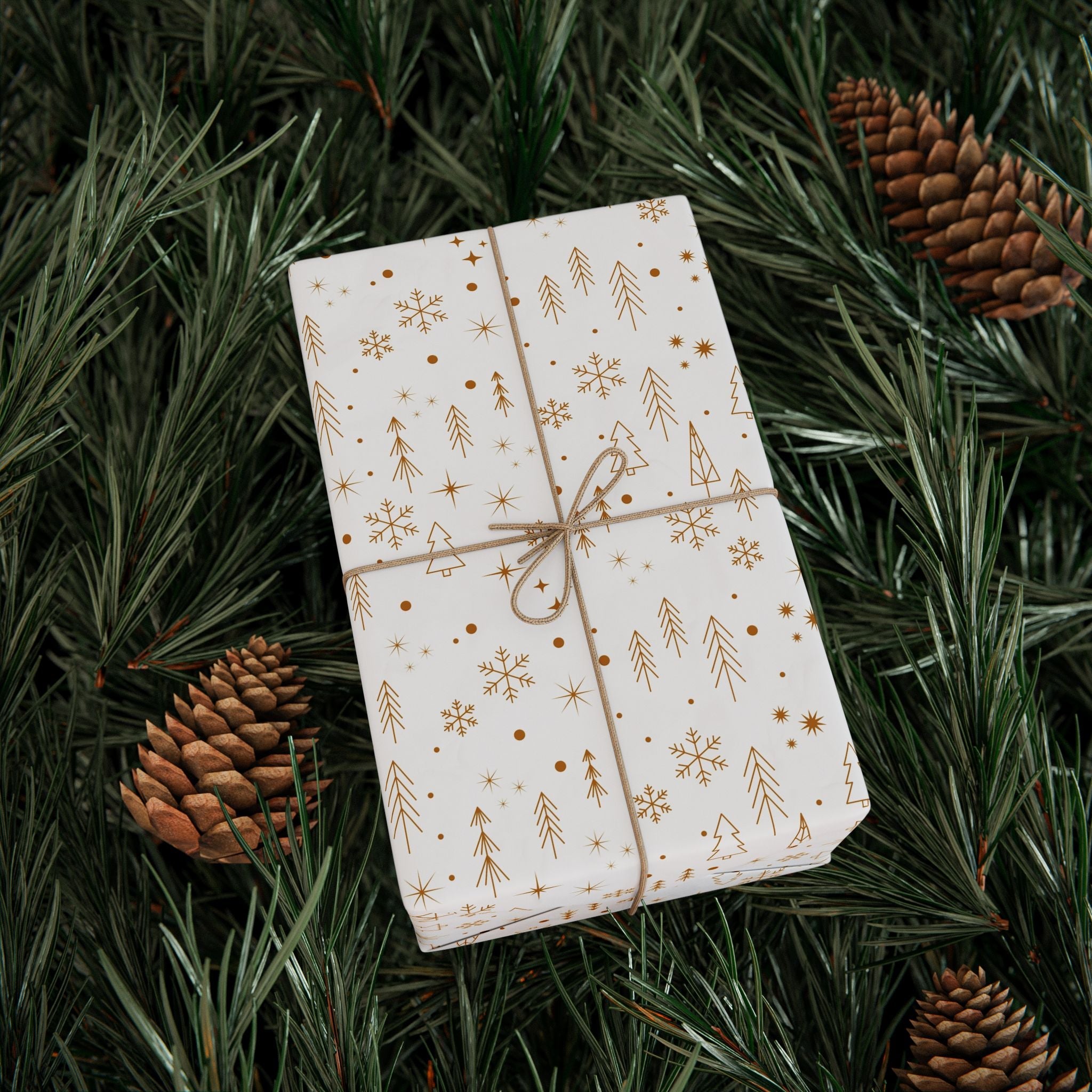 Elegant Holiday Wrapping Paper - Gold Foil Designs for Christmas and Special Occasions - Love & Latte Co.