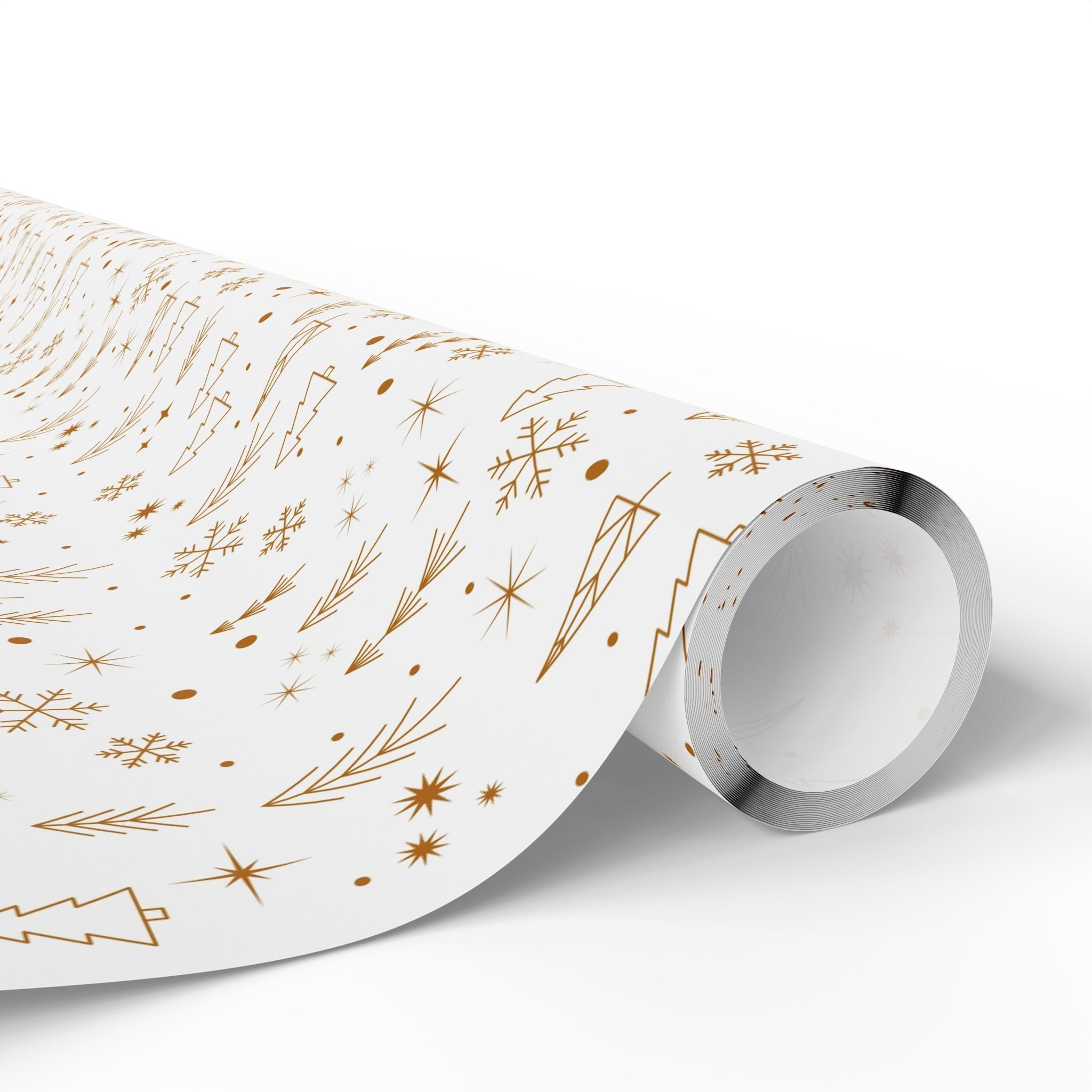 Elegant Holiday Wrapping Paper - Gold Foil Designs for Christmas and Special Occasions - Love & Latte Co.