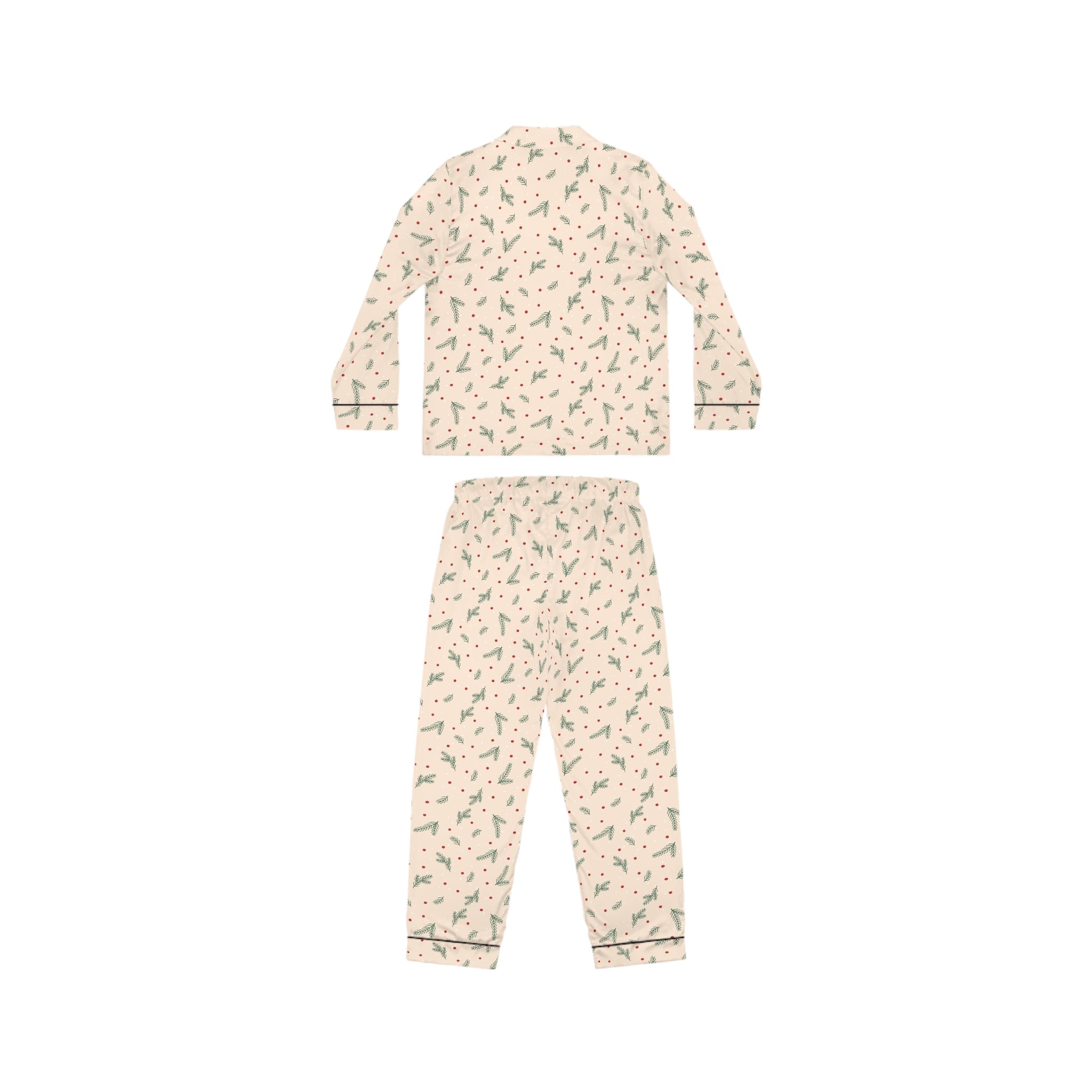 Elegant Satin Pajamas – Holiday Nightwear for Cozy Evenings In: Merry & Midnight Satin - Love & Latte Co.