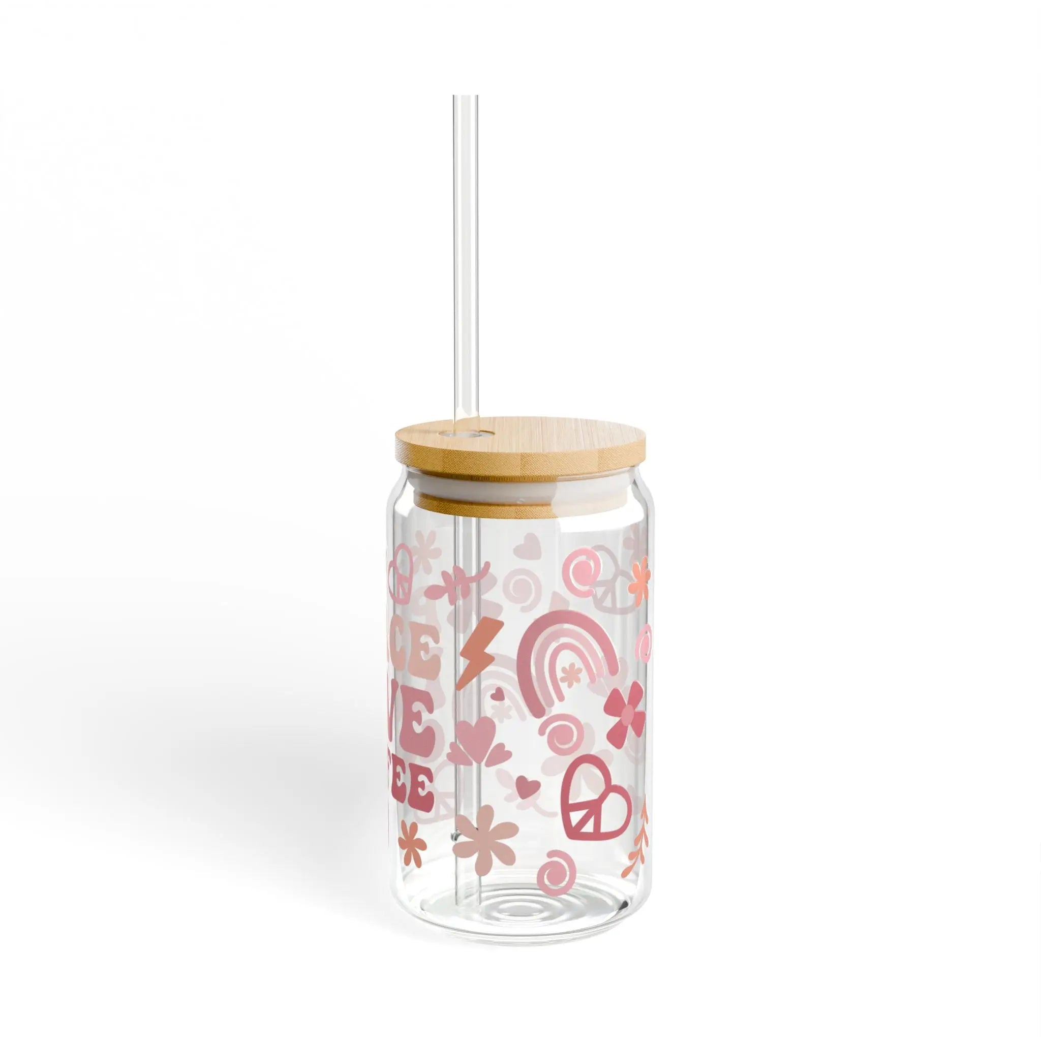 Eternal Bloom: Modern Sipper Glass for Endless Love - Love & Latte Co.Sipper Glass