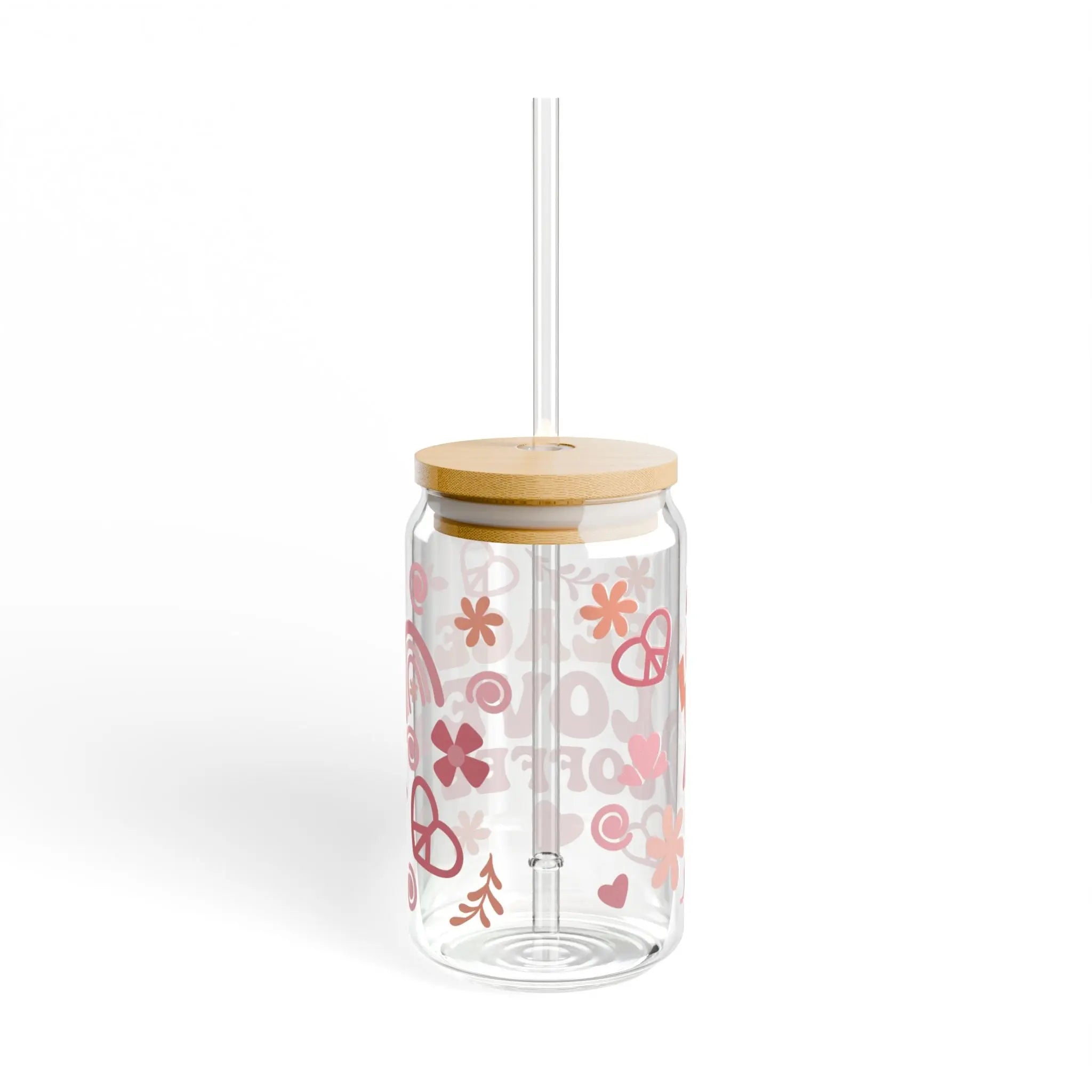Eternal Bloom: Modern Sipper Glass for Endless Love - Love & Latte Co.Sipper Glass