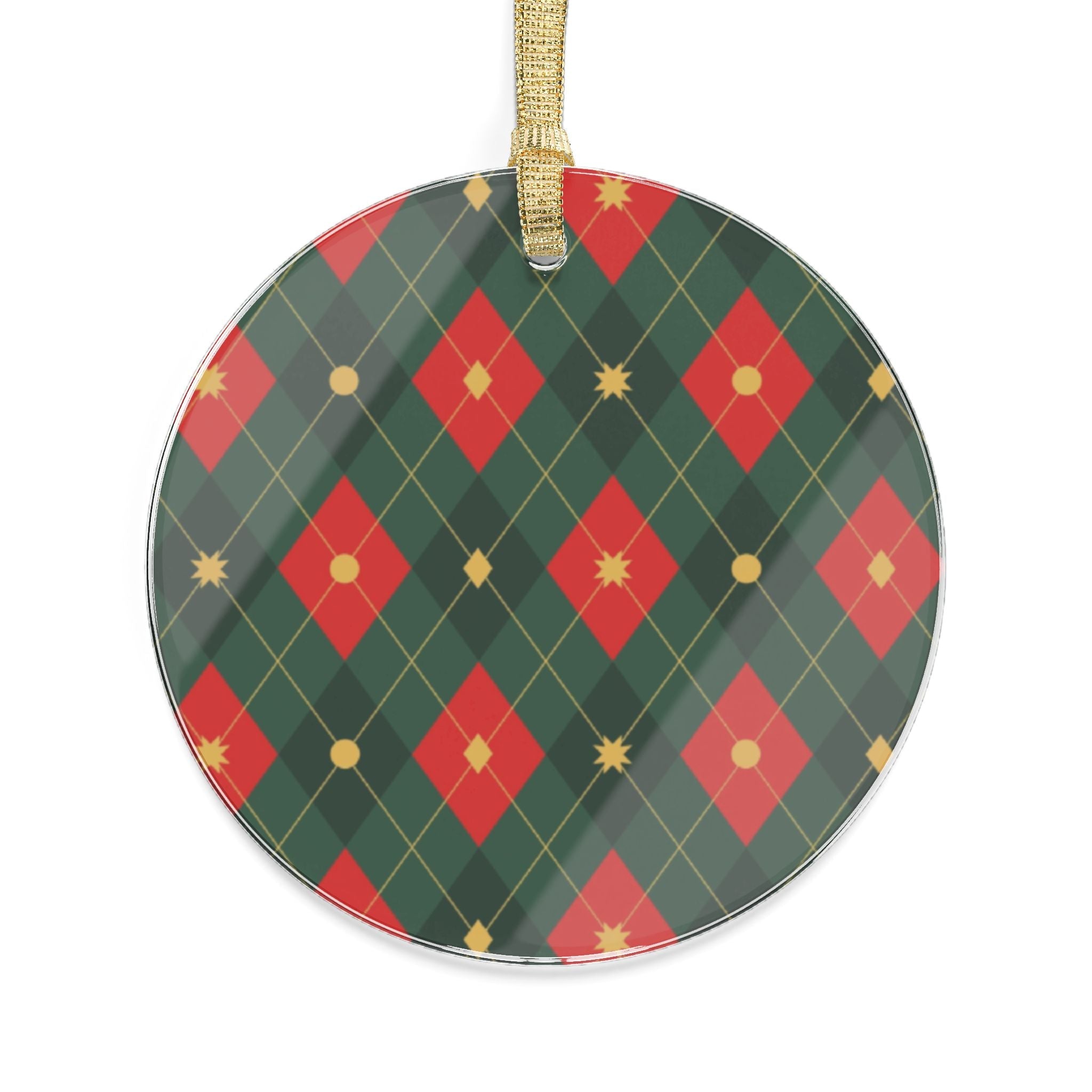 Festive Acrylic Ornaments - Holiday Decor with Diamond Pattern - Love & Latte Co.