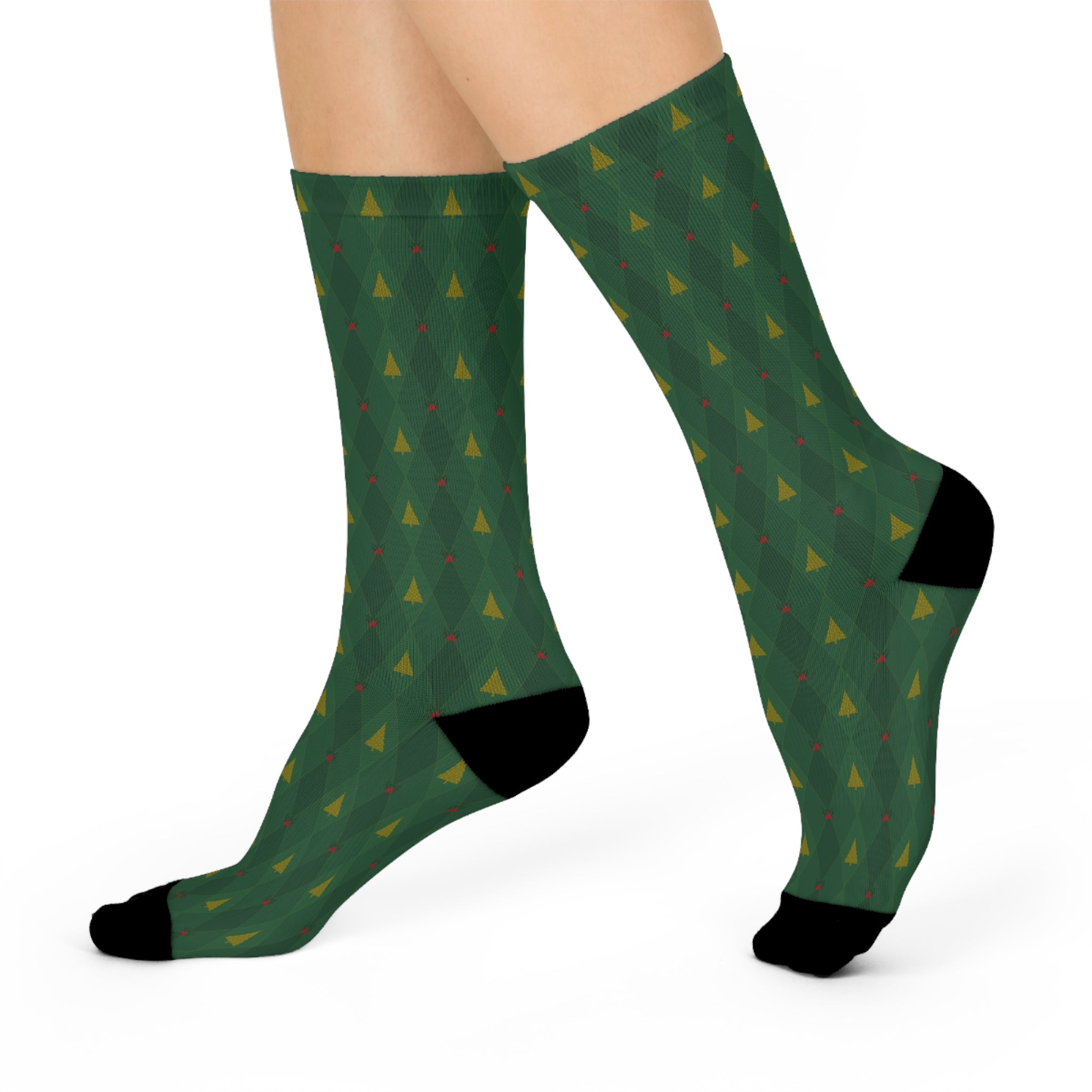 Festive Candy Cane Crew Socks for Holiday Cheer - Love & Latte Co.