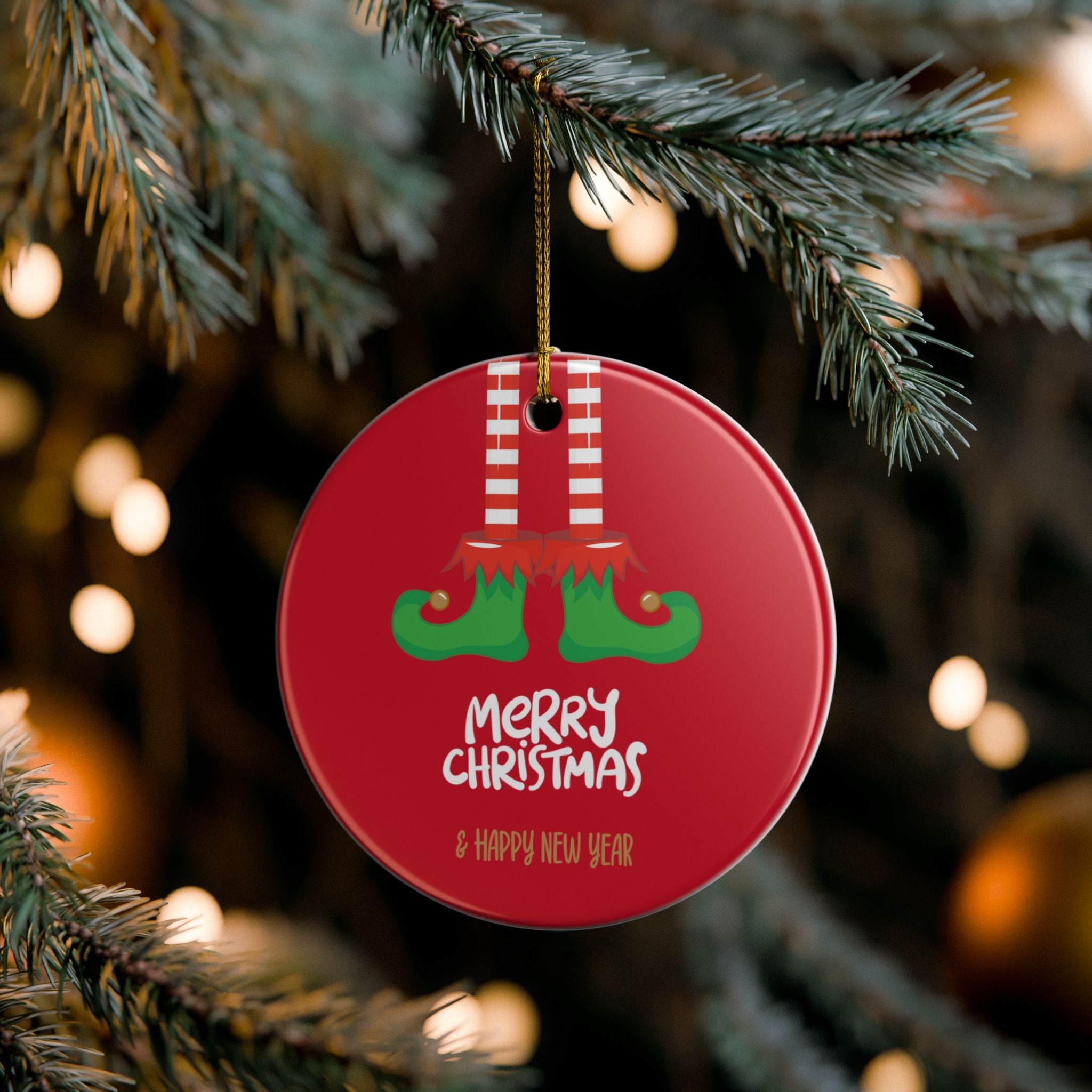 Festive Ceramic Ornaments - Merry Christmas & Happy New Year - Love & Latte Co.