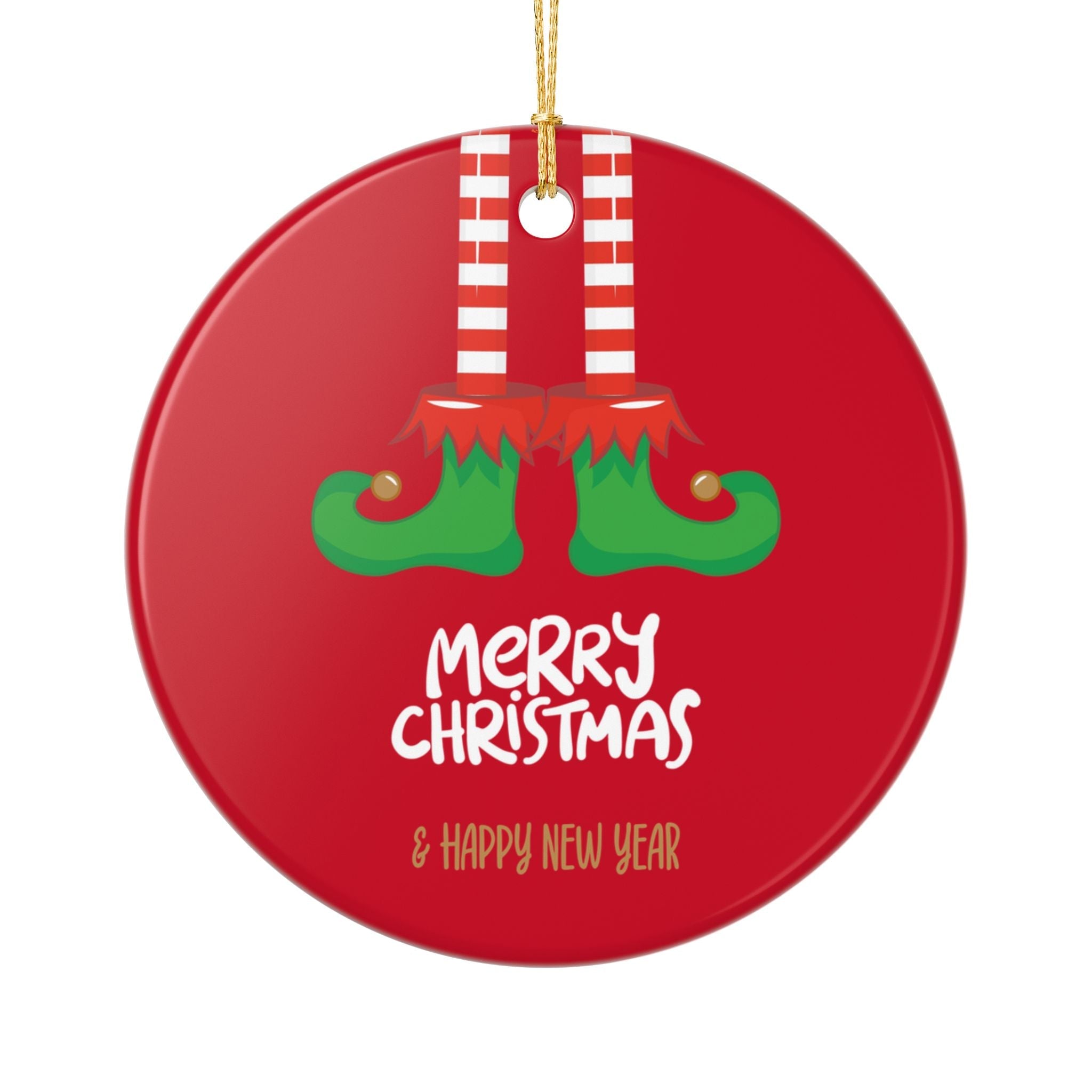 Festive Ceramic Ornaments - Merry Christmas & Happy New Year - Love & Latte Co.