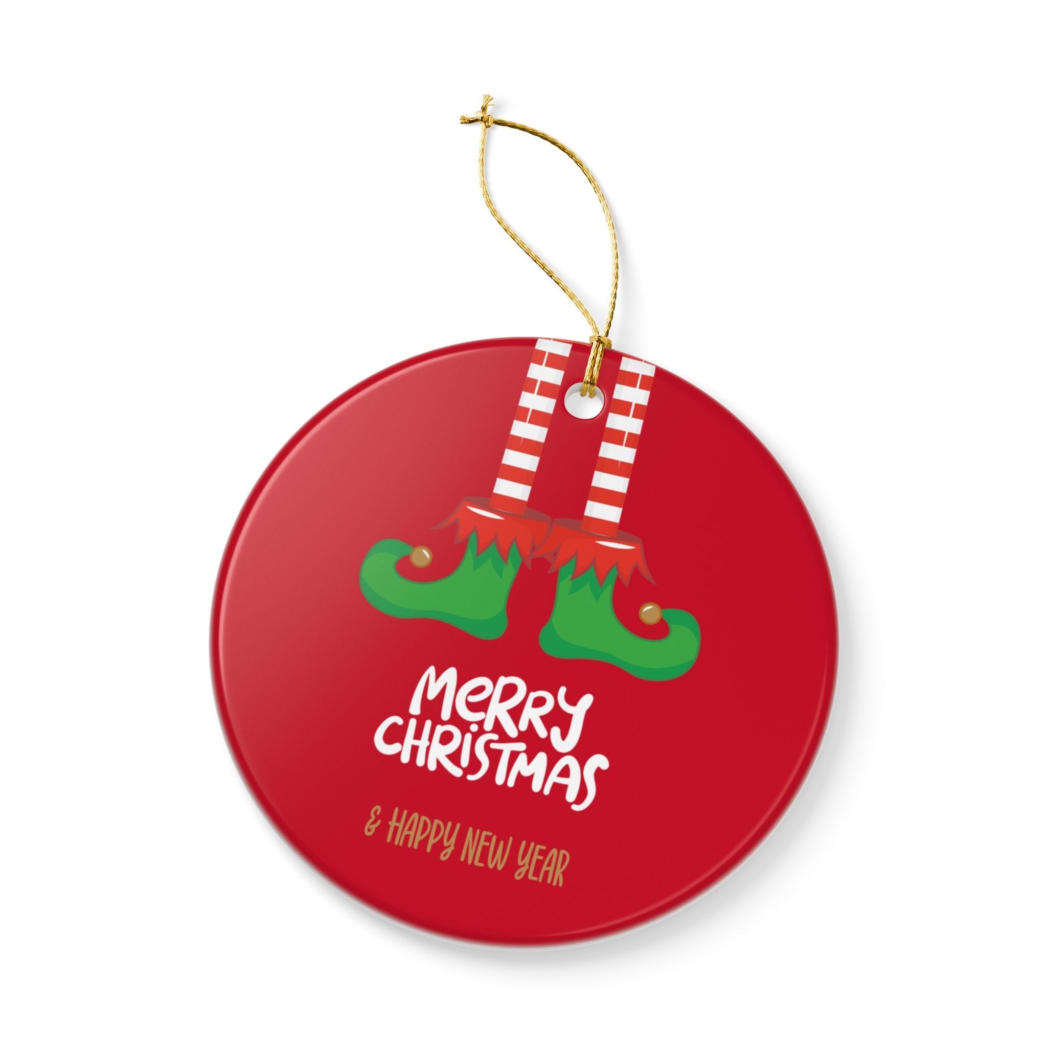 Festive Ceramic Ornaments - Merry Christmas & Happy New Year - Love & Latte Co.