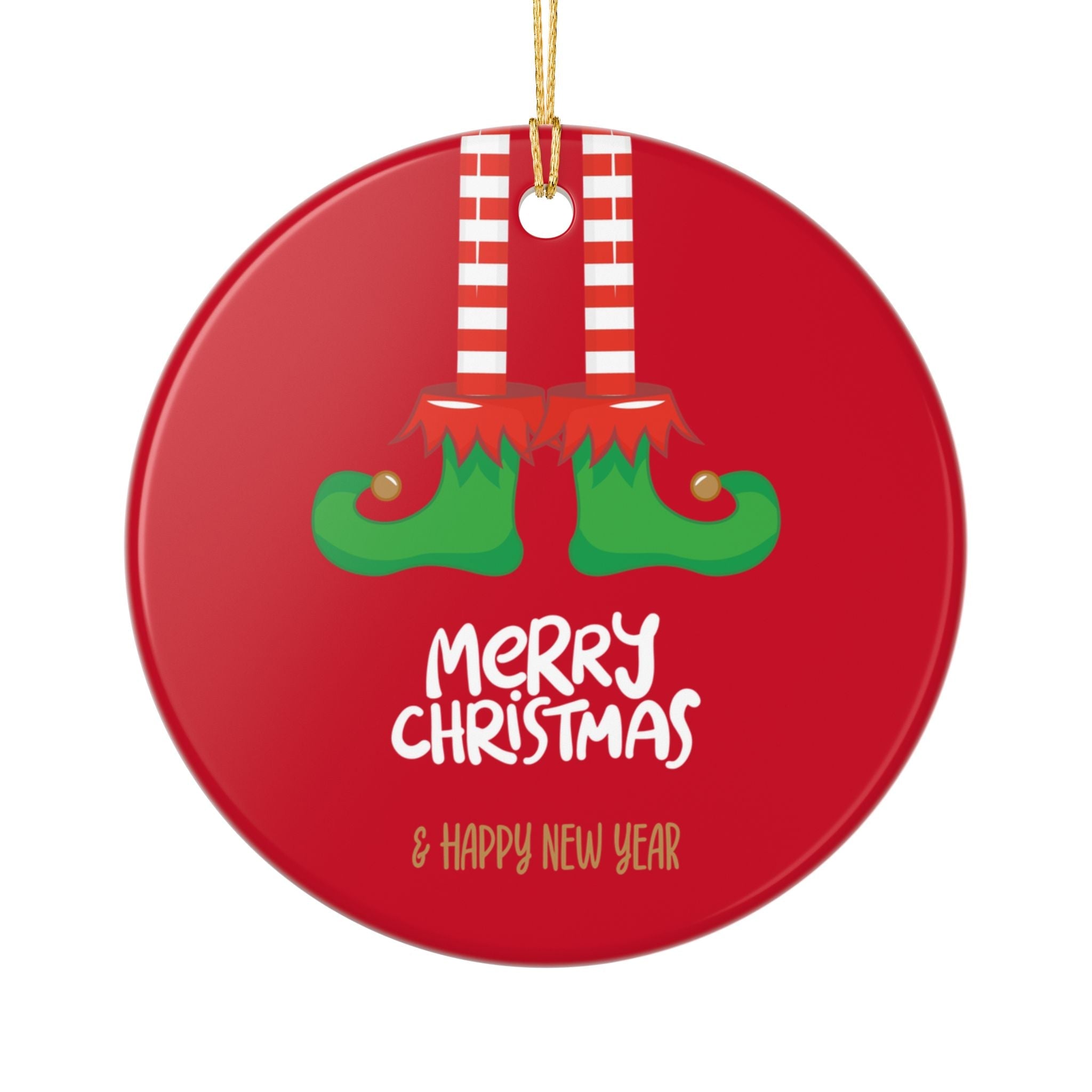 Festive Ceramic Ornaments - Merry Christmas & Happy New Year - Love & Latte Co.