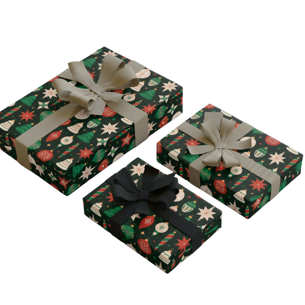 Festive Christmas Gift Wrapping Paper Roll - Love & Latte Co.