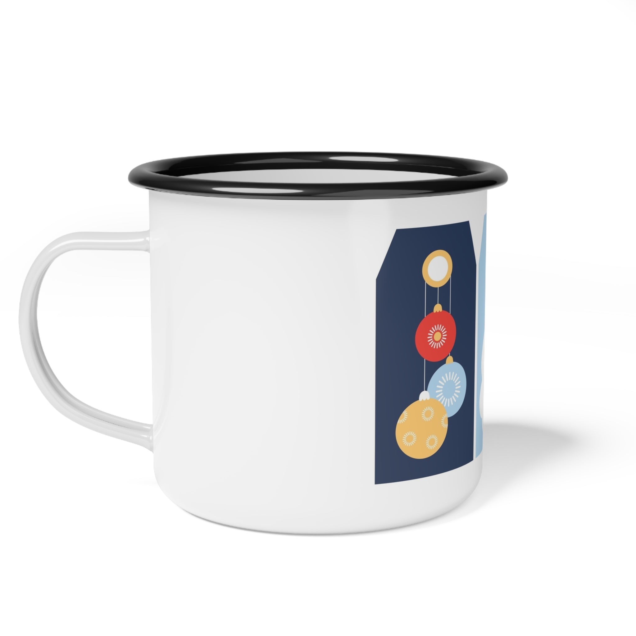 Festive Enamel Camp Cup - Holiday Cheer and New Year Wishes - Love & Latte Co.
