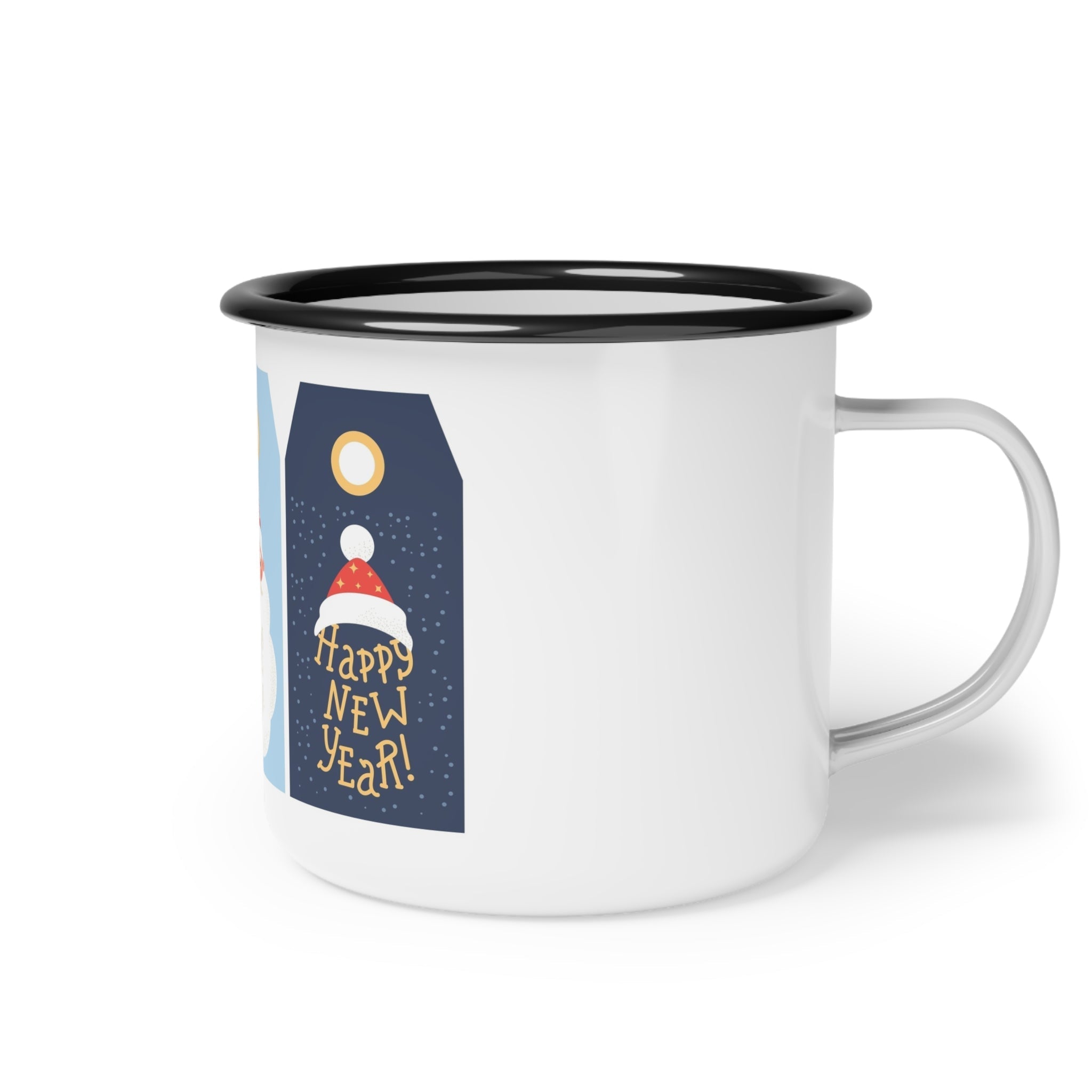 Festive Enamel Camp Cup - Holiday Cheer and New Year Wishes - Love & Latte Co.