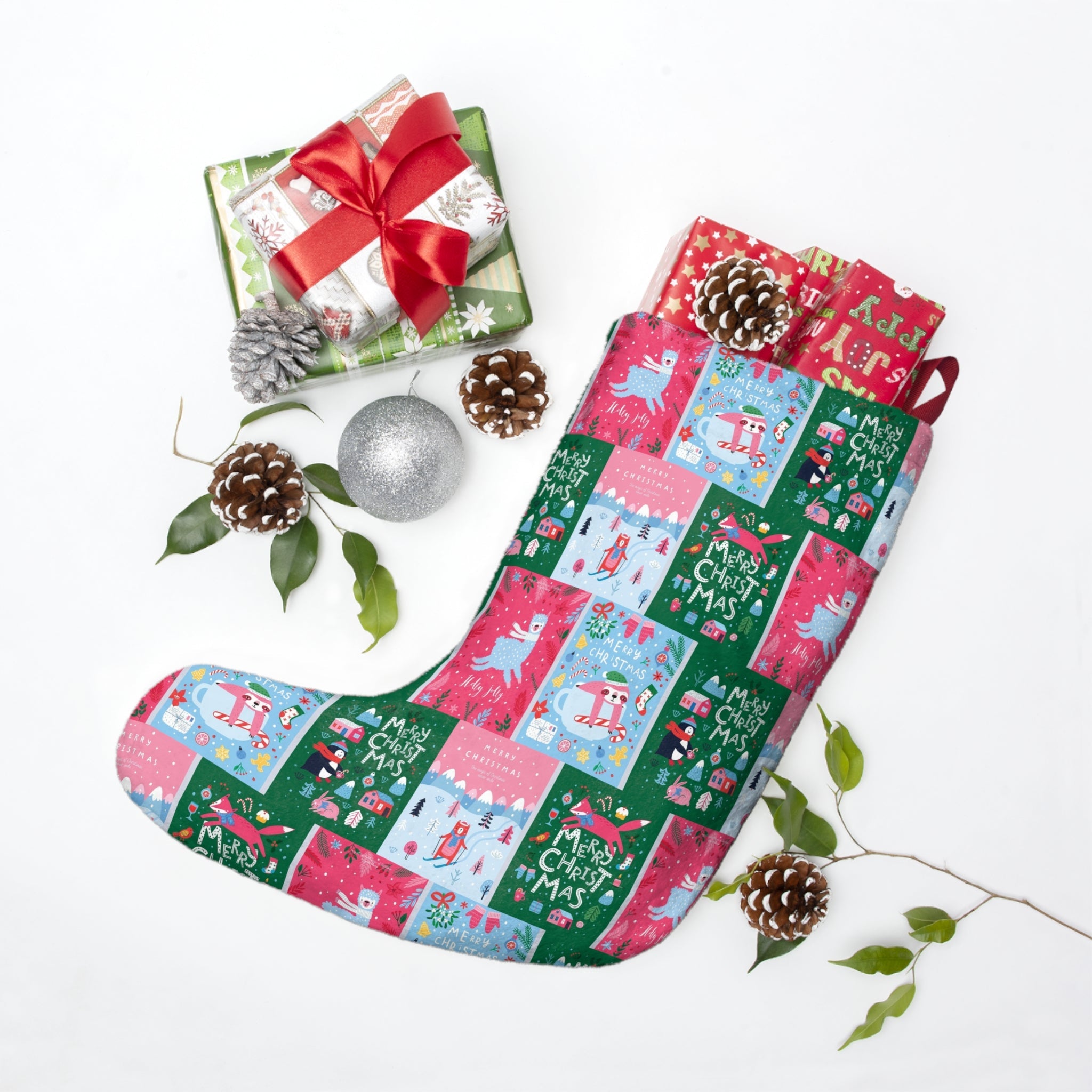 Festive Fireplace Stocking – Christmas Tradition Essential - Love & Latte Co.