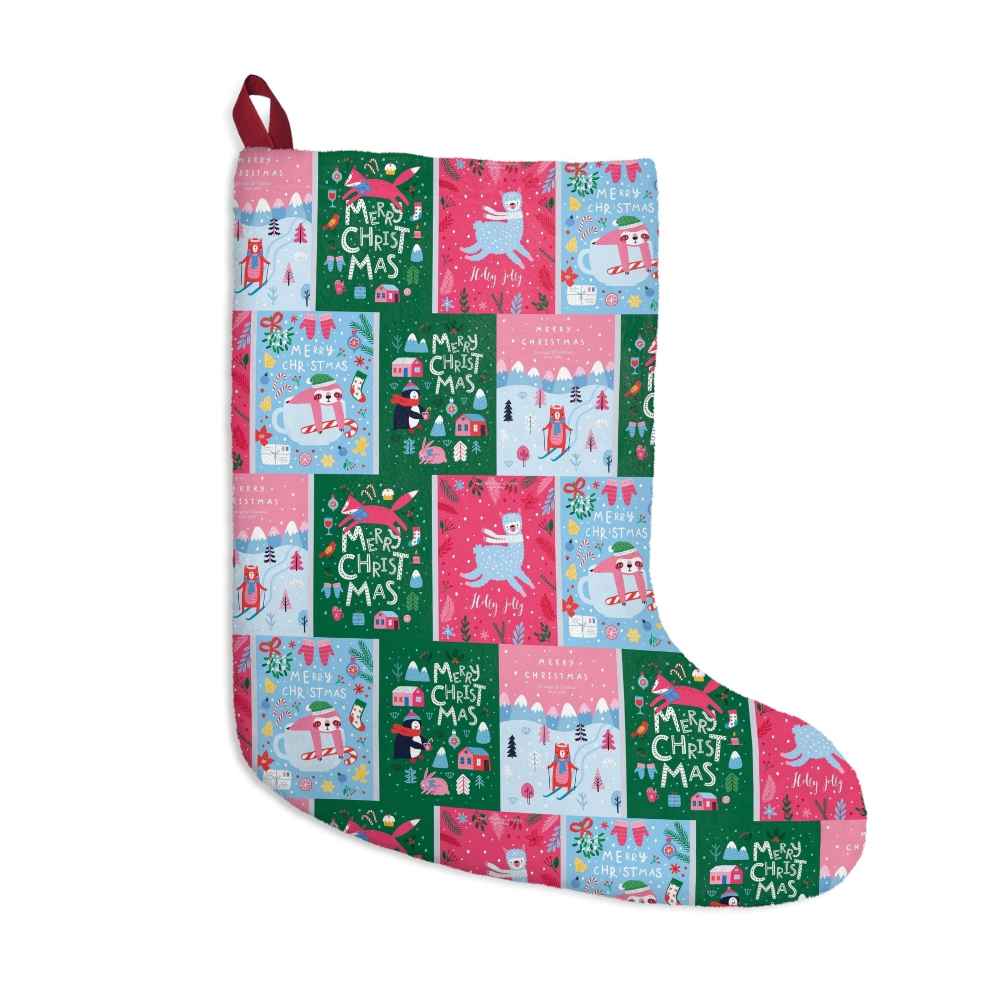 Festive Fireplace Stocking – Christmas Tradition Essential - Love & Latte Co.
