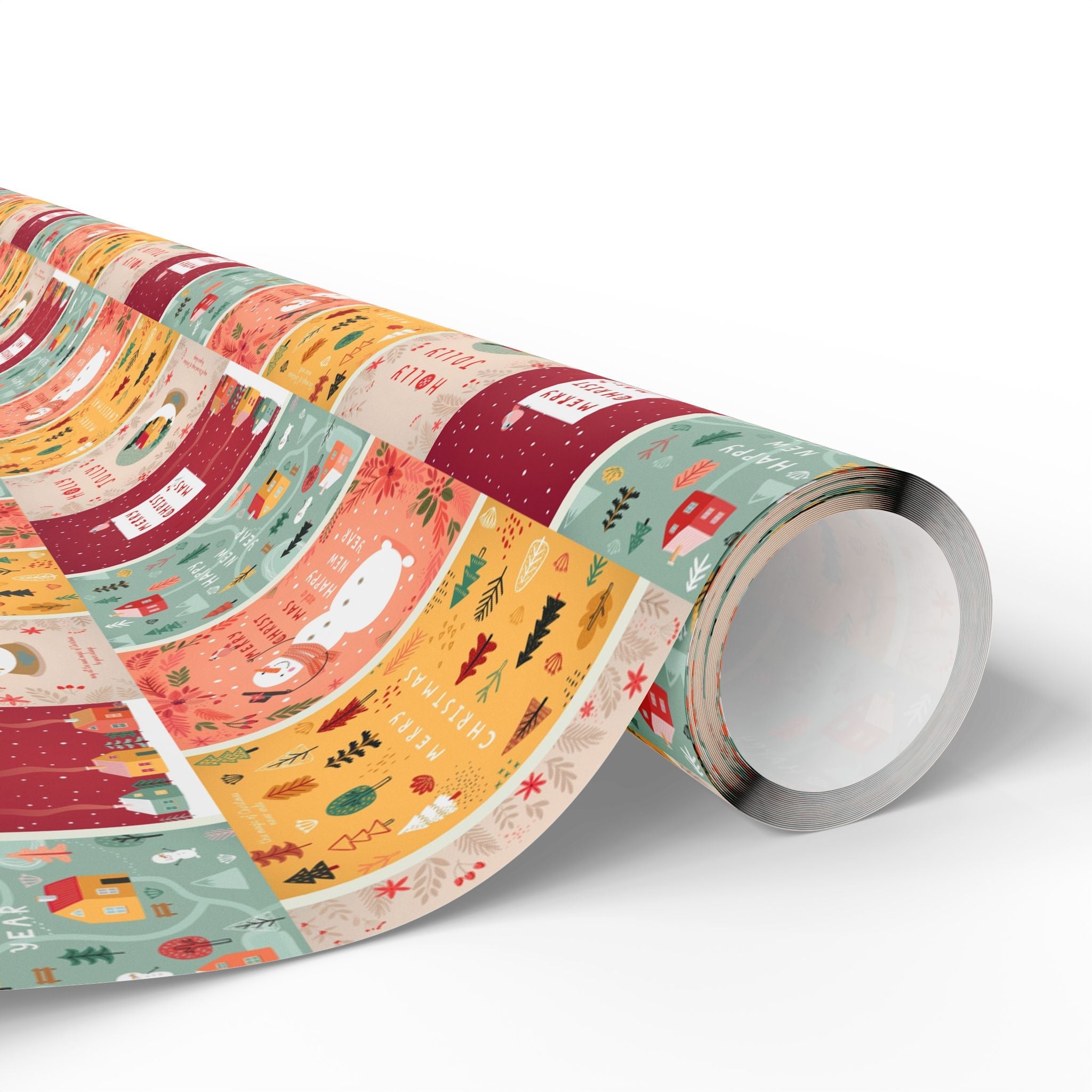 Festive Gift Wrapping Paper Roll – Colorful Holiday Designs for Easy Gift Giving - Love & Latte Co.