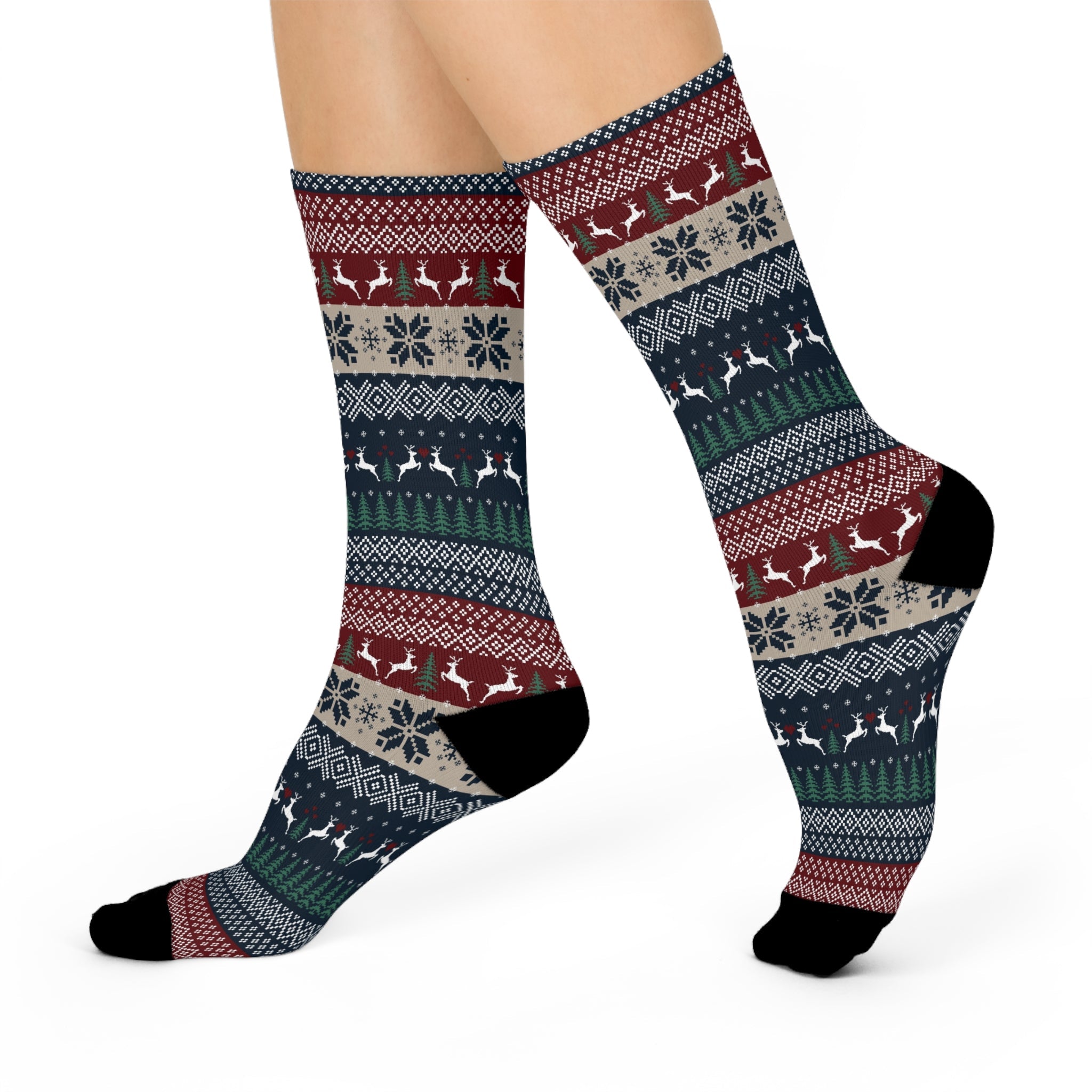 Festive Holiday Crew Socks - Love & Latte Co.
