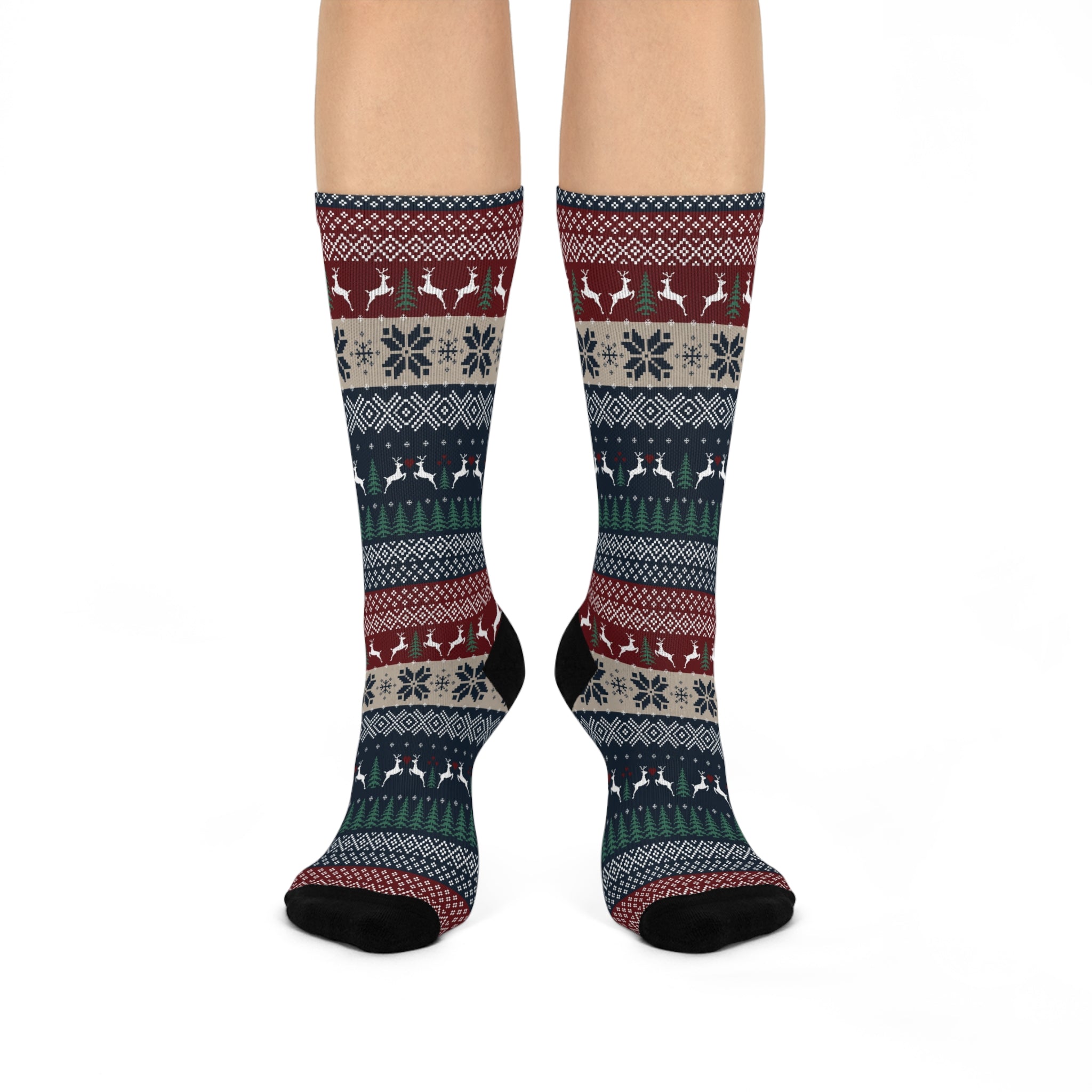Festive Holiday Crew Socks - Love & Latte Co.