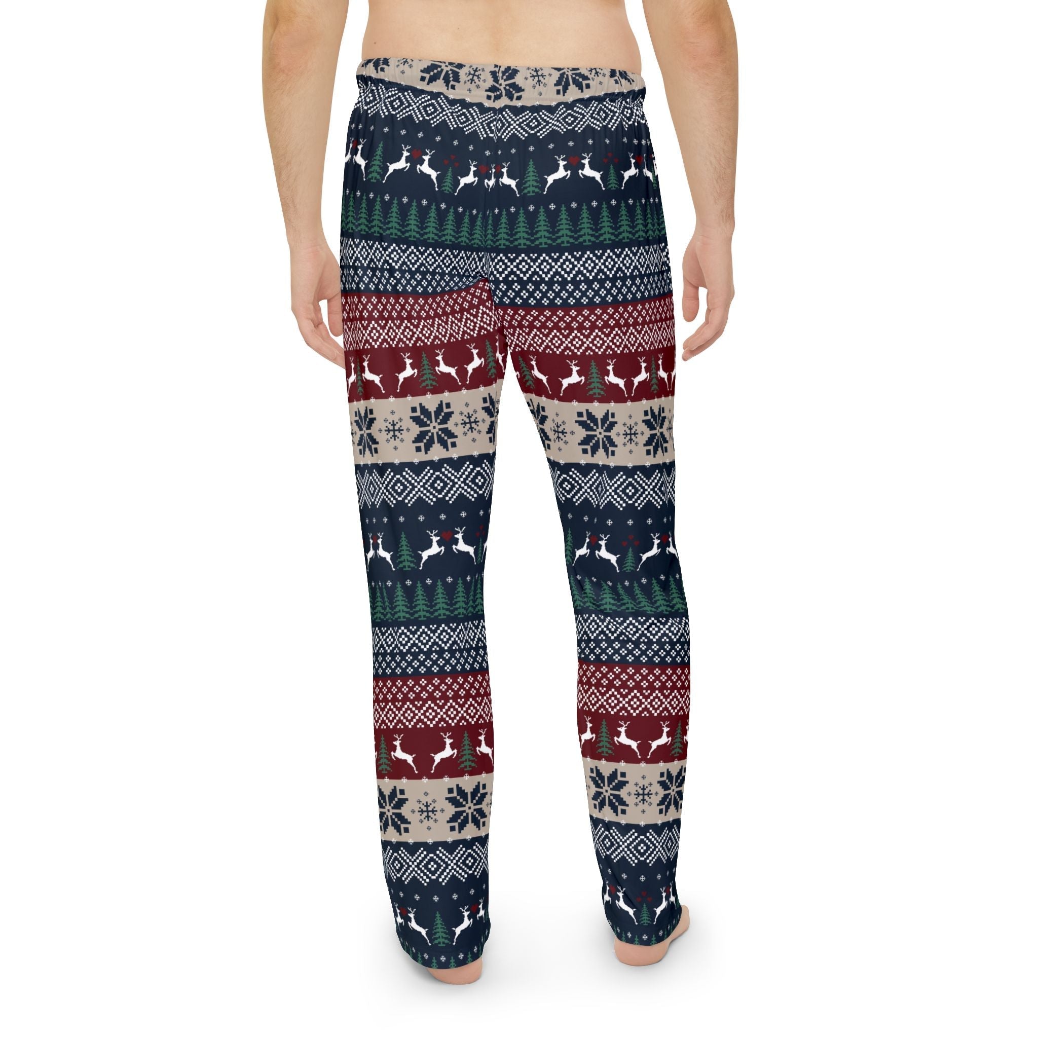 Fireside Comfort : Cozy Holiday Men's Pajama Pants with Festive Print - Love & Latte Co.