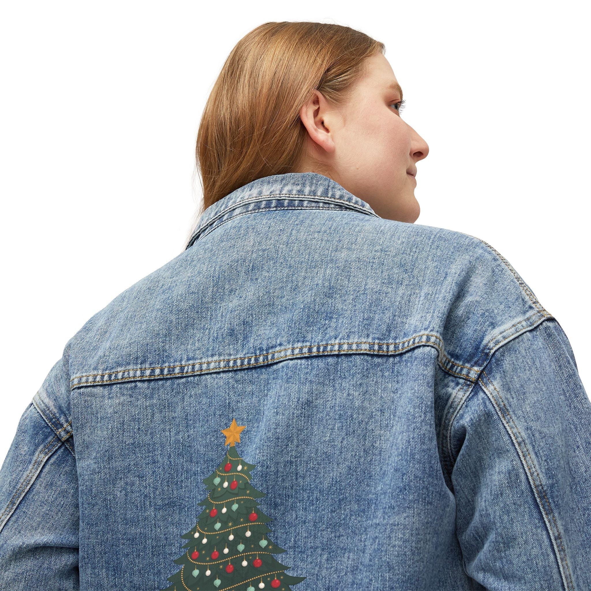 Jolly Threads: Holiday Denim Jacket - Love & Latte Co.OuterwearJolly Threads: Holiday Denim Jacket