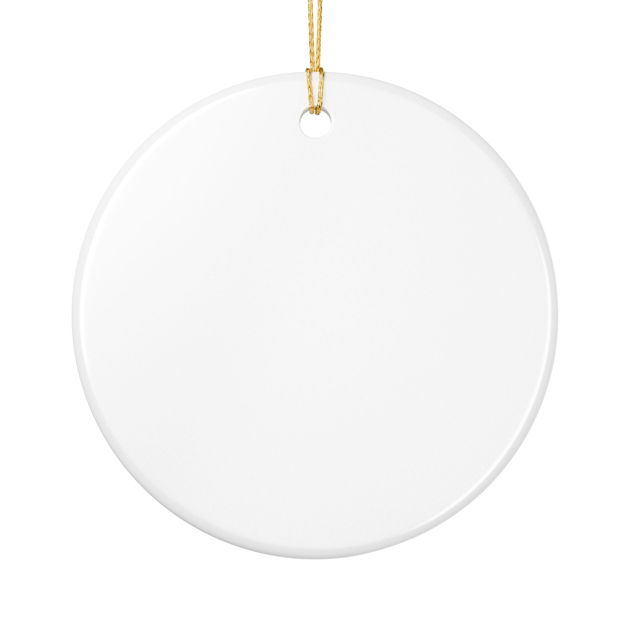 Gold - Patterned Ceramic Christmas Ornament - Love & Latte Co.