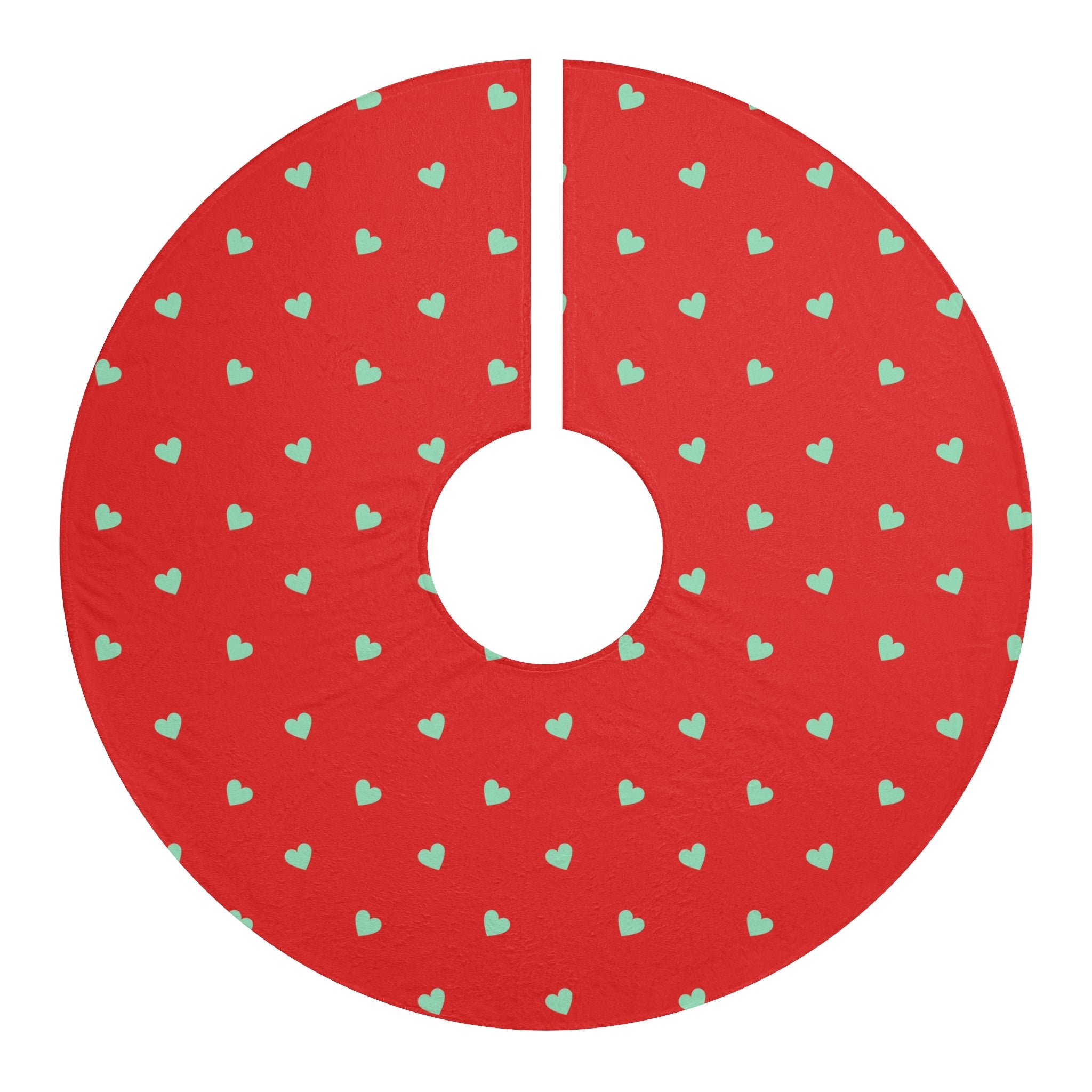 Festive Hearts: Chiasmas Tree Skirt - Love & Latte Co.