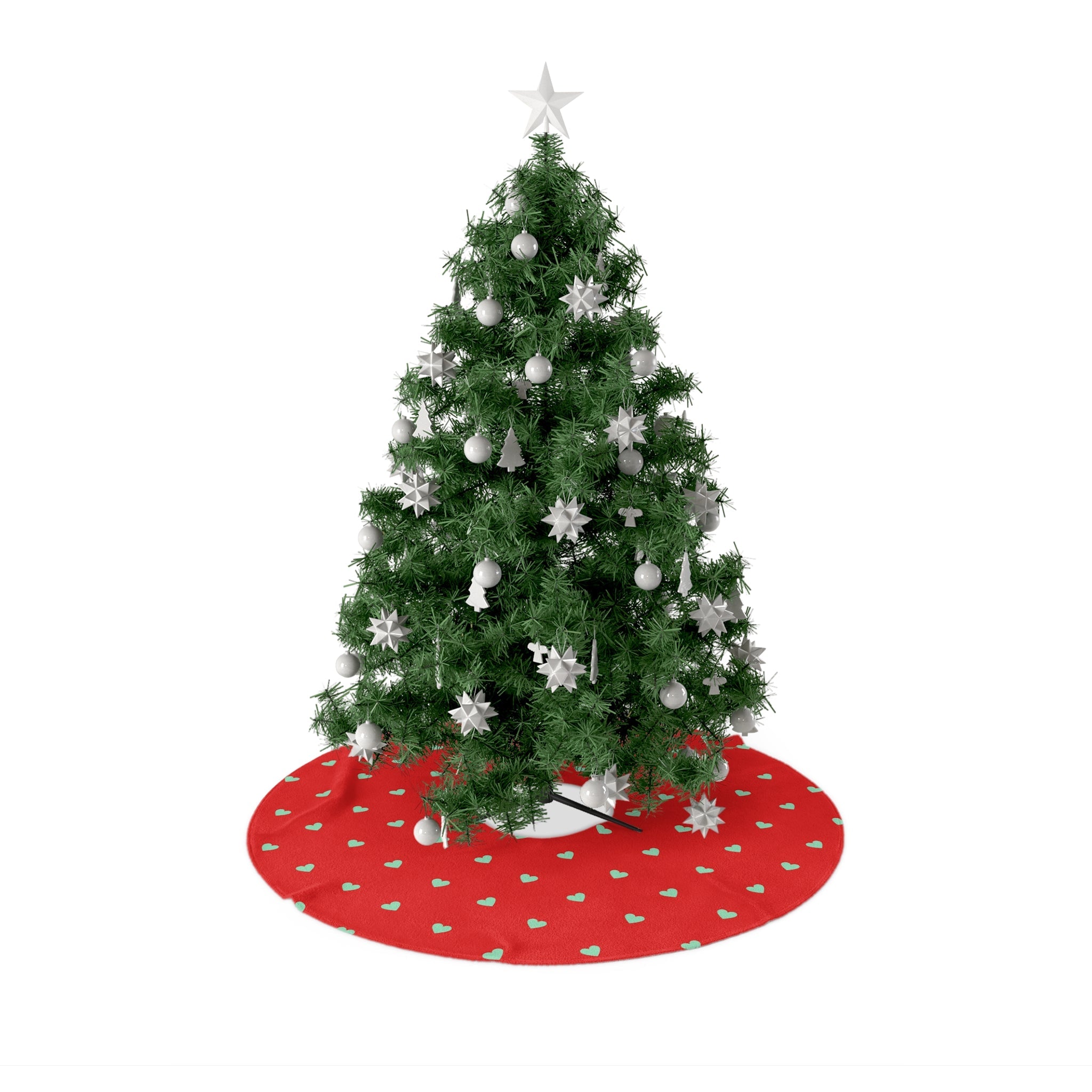 Festive Hearts: Chiasmas Tree Skirt - Love & Latte Co.