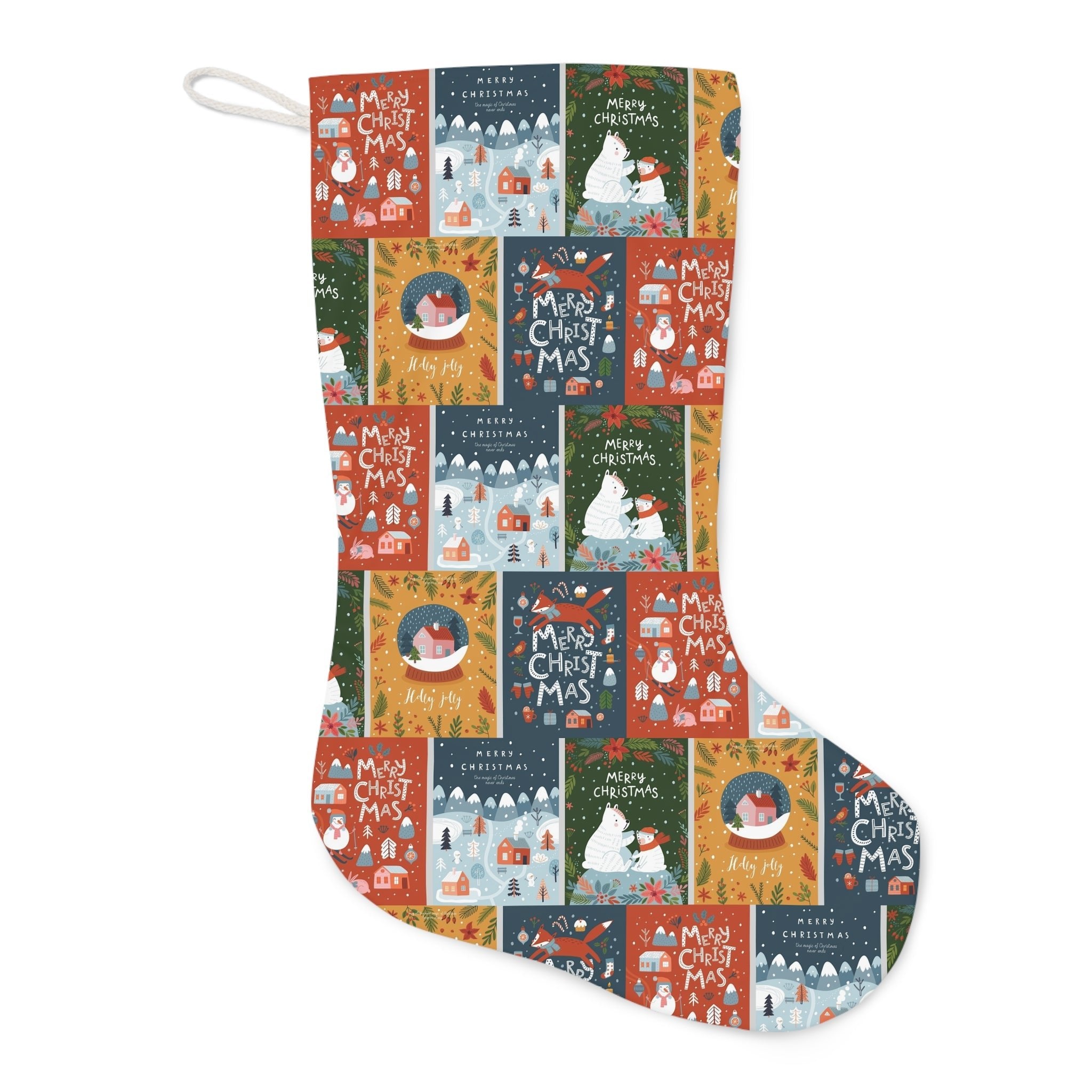 Luxury Faux Suede Santa Stocking – Classic Christmas Fireplace Décor & Holiday Gift Idea - Love & Latte Co.