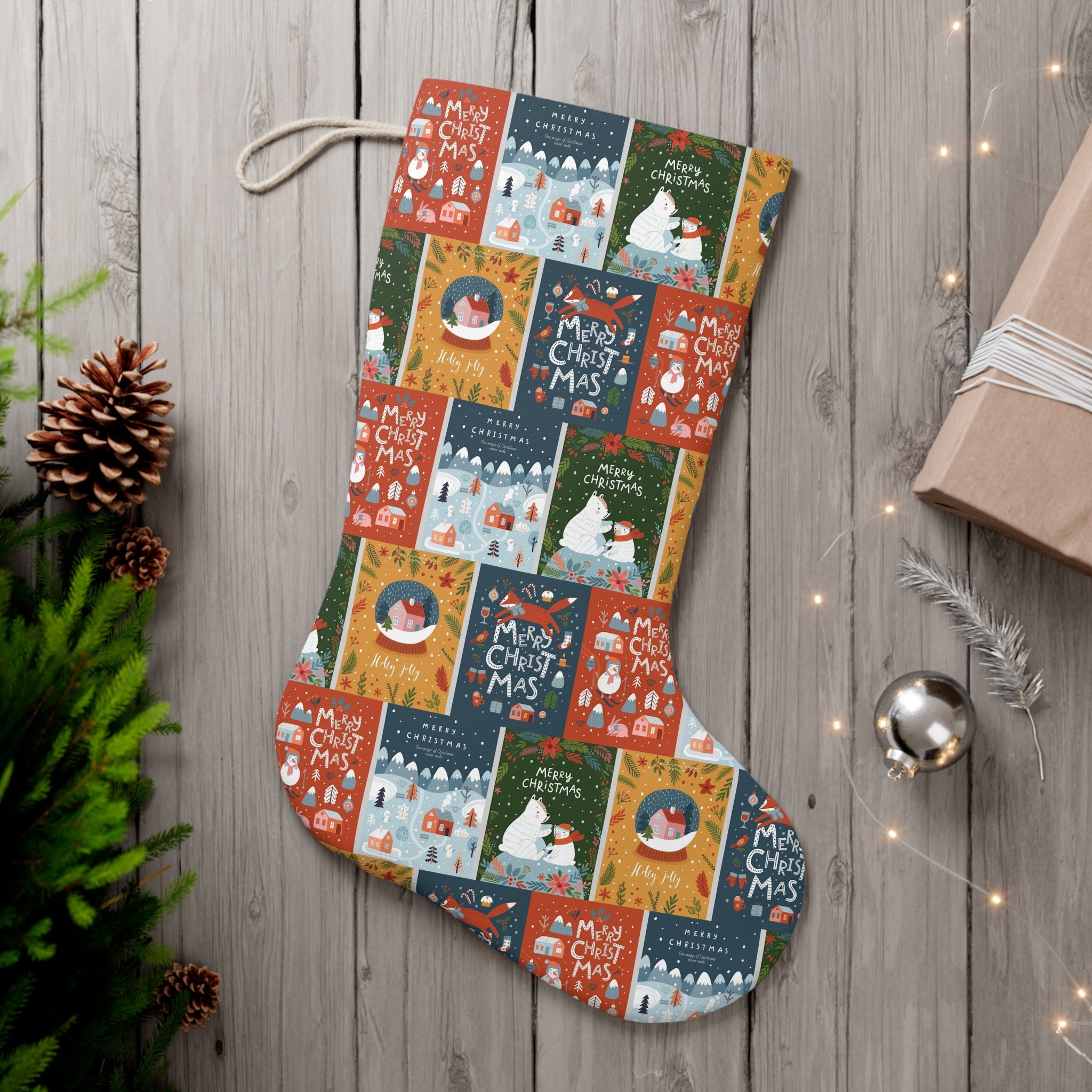 Luxury Faux Suede Santa Stocking – Classic Christmas Fireplace Décor & Holiday Gift Idea - Love & Latte Co.