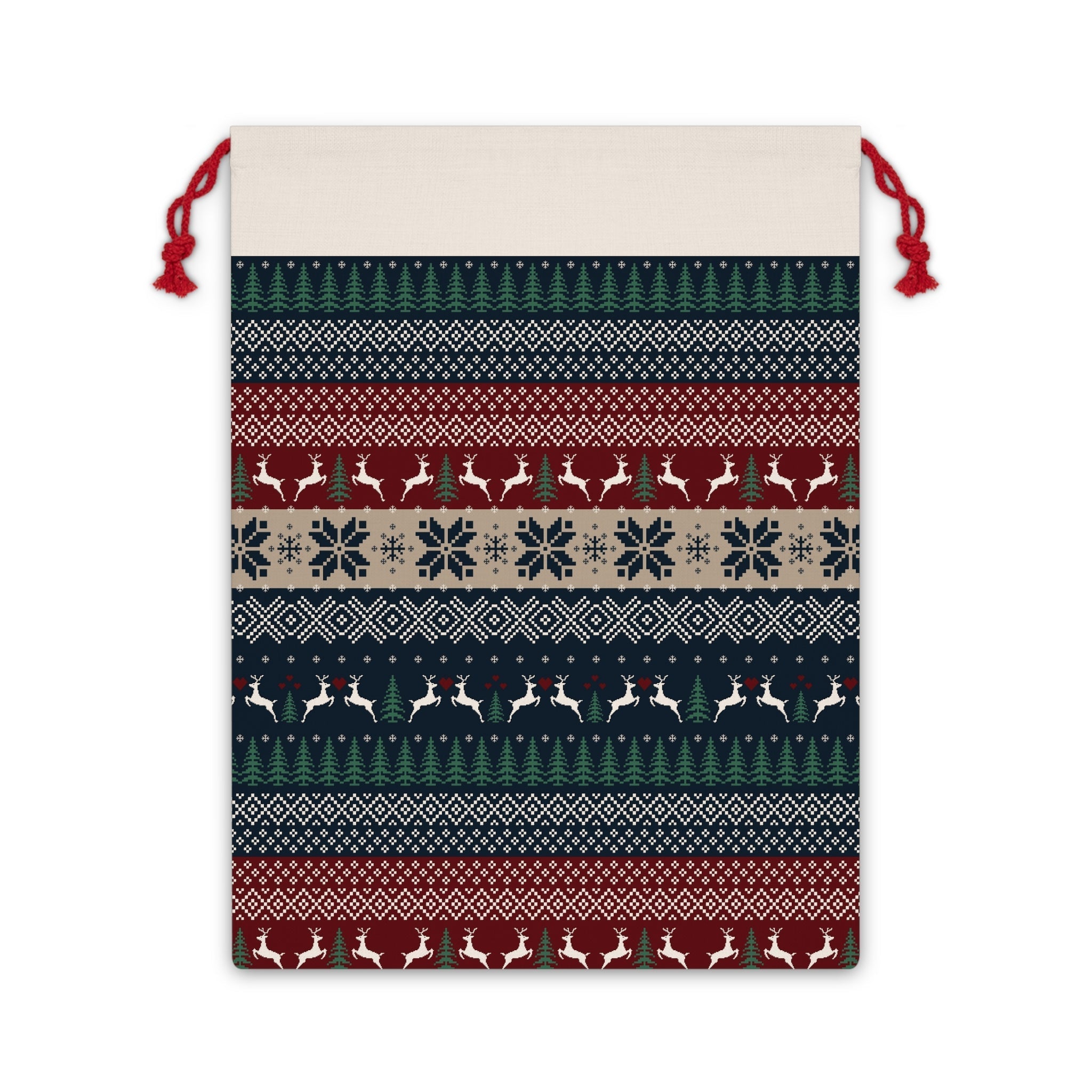 Mistletoe Magic Bag: Gift Bag with Festive Pattern - Love & Latte Co.