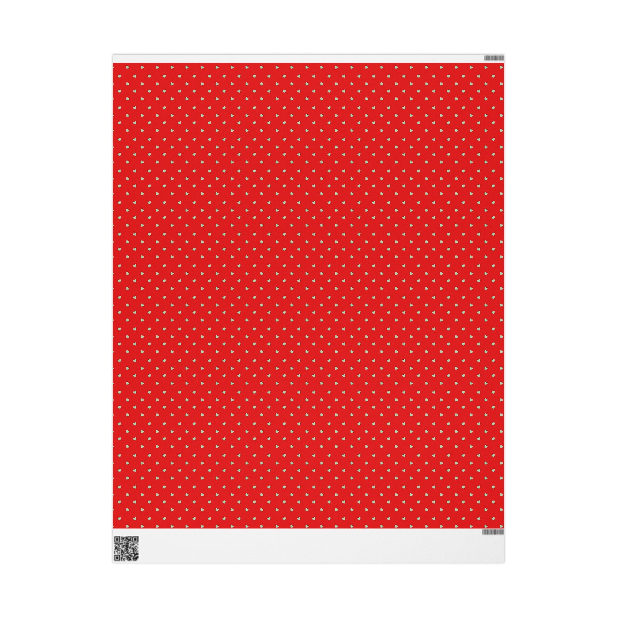 Red Heart Polka Dot Wrapping Paper - Festive Gift Wrap for Holidays & Celebrations - Love & Latte Co.