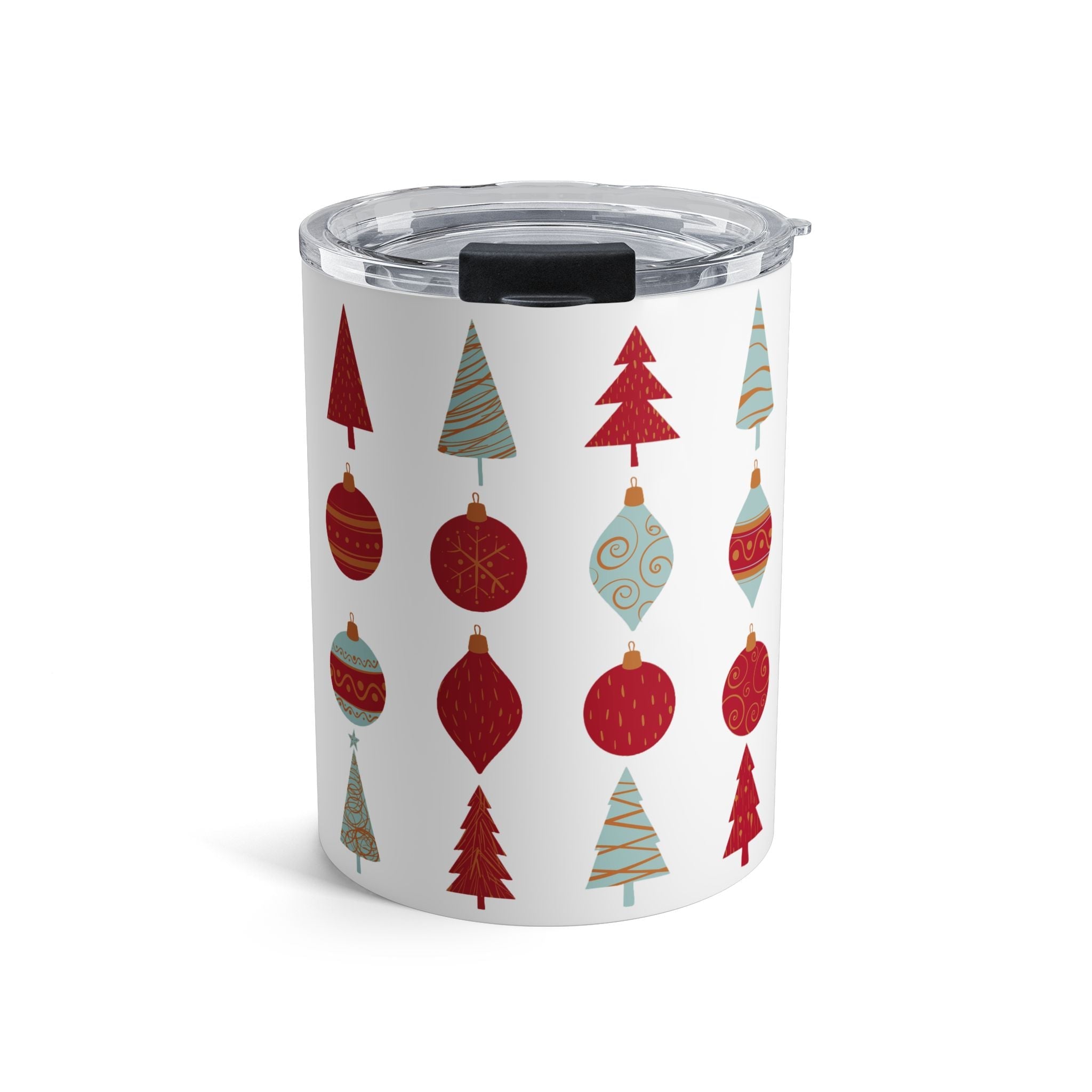 Twinkling Brews : Whimsical Christmas Tree Tumbler – Festive Holiday Ornament Cup (10oz) - Love & Latte Co.